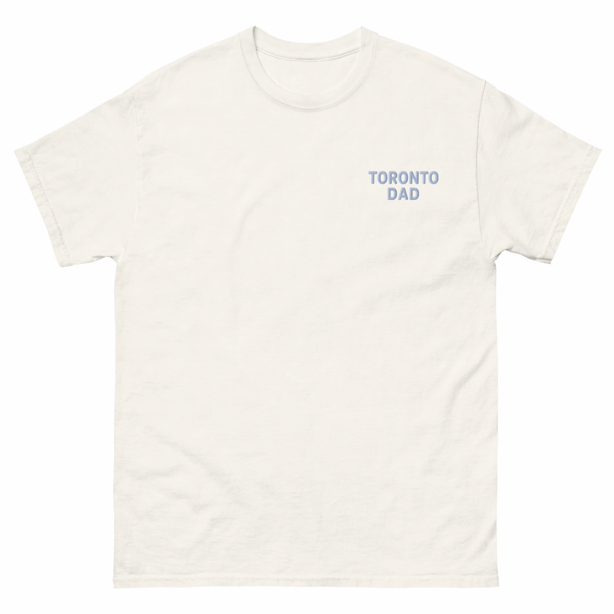 Toronto Dad Left Chest White Letters Tee
