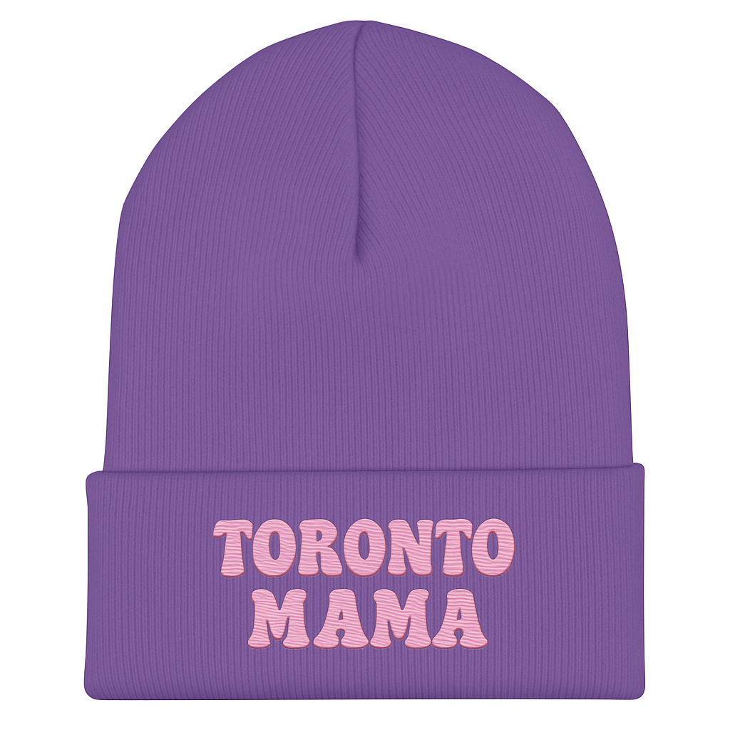 Toronto Mama Fun Pink Letters Toque