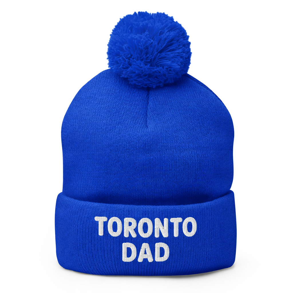 Toronto Dad Round Letters Pom Toque