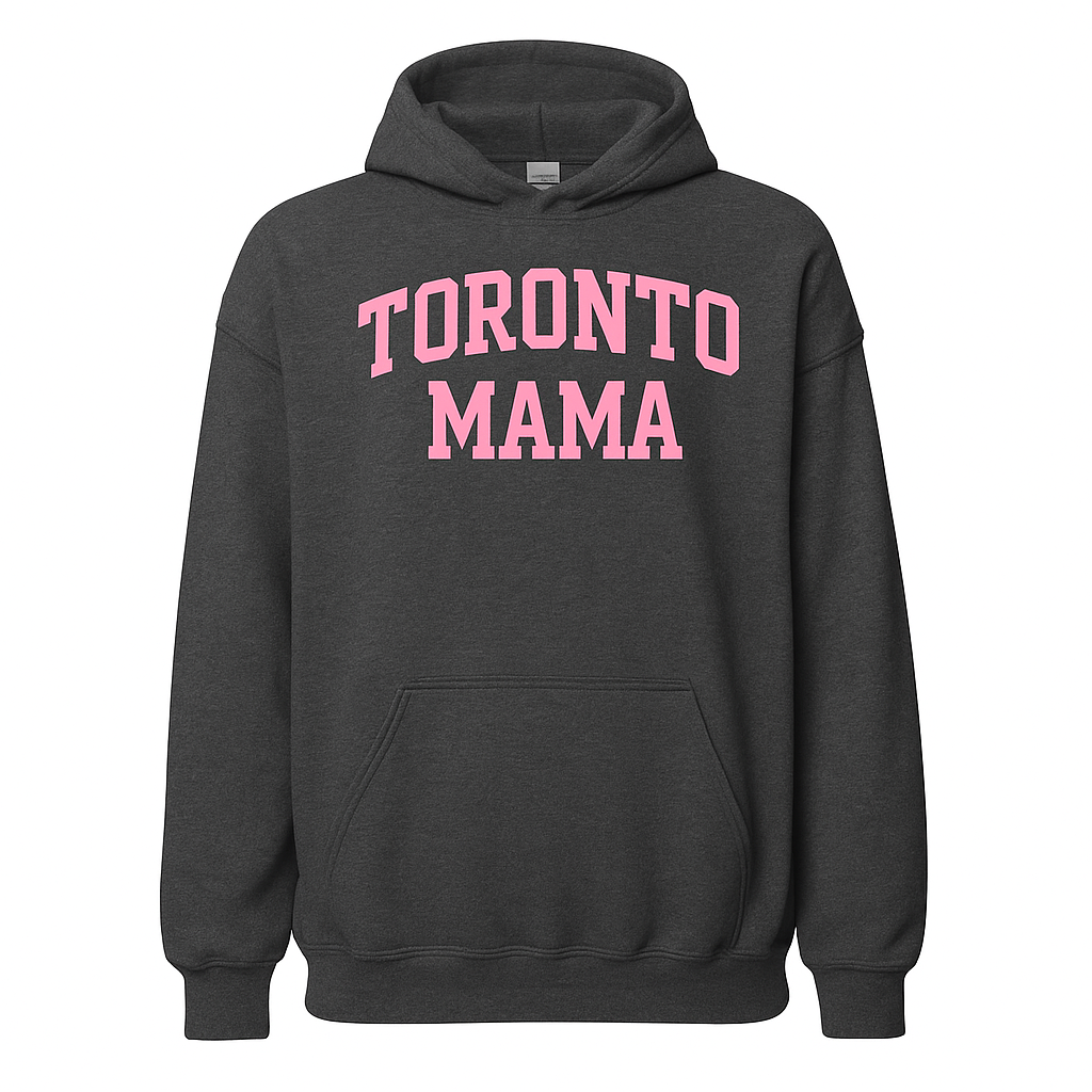 Toronto Mama Pink Curved Collegiate Hoodie
