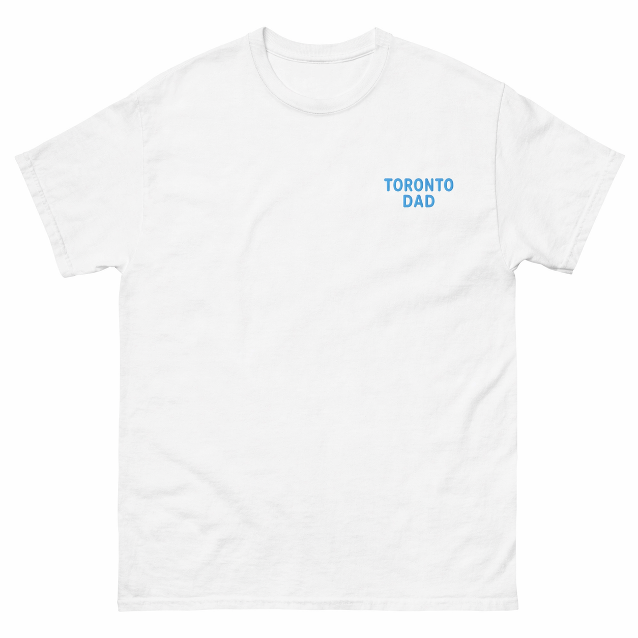 Toronto Dad Left Chest Blue Letters Tee