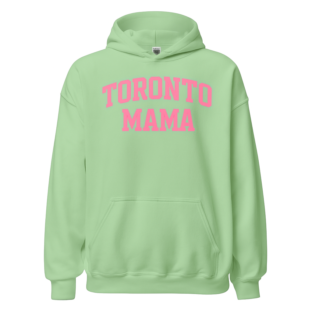 Toronto Mama Pink Curved Collegiate Hoodie