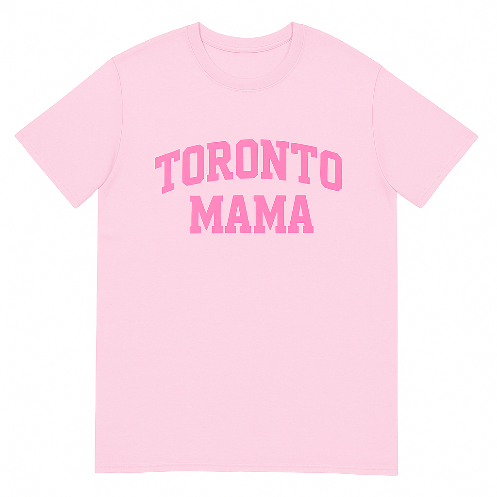 Toronto Mama Pink Curved Collegiate Tee
