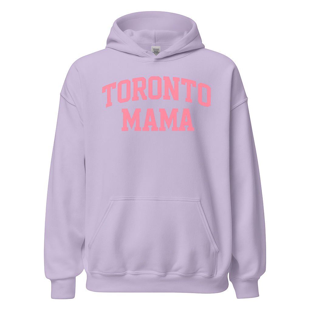 Toronto Mama Pink Curved Collegiate Hoodie