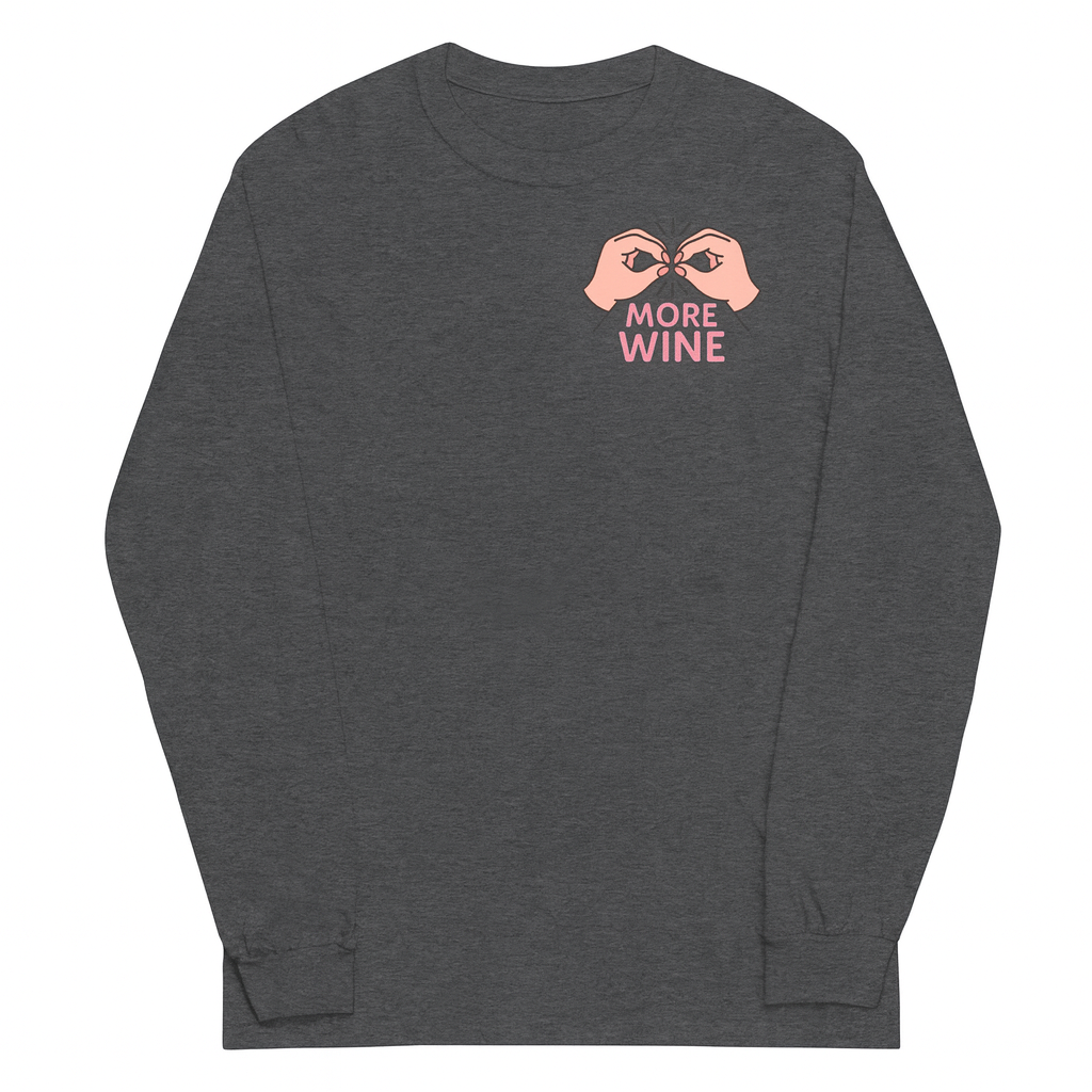 Toronto Mama More Wine Left Chest Long-sleeve