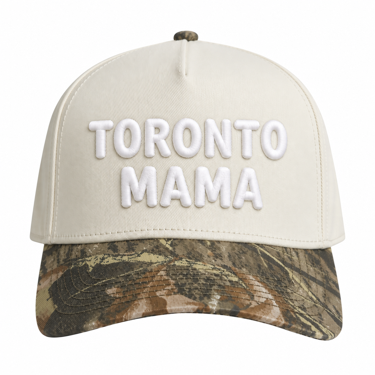 Toronto Mama Bubble Embroidery Camo Hat