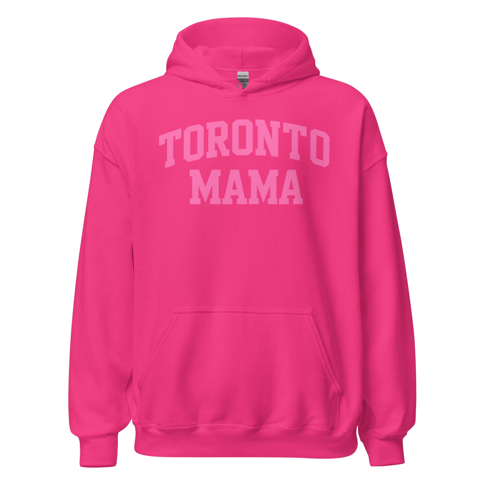 Toronto Mama Pink Curved Collegiate Hoodie