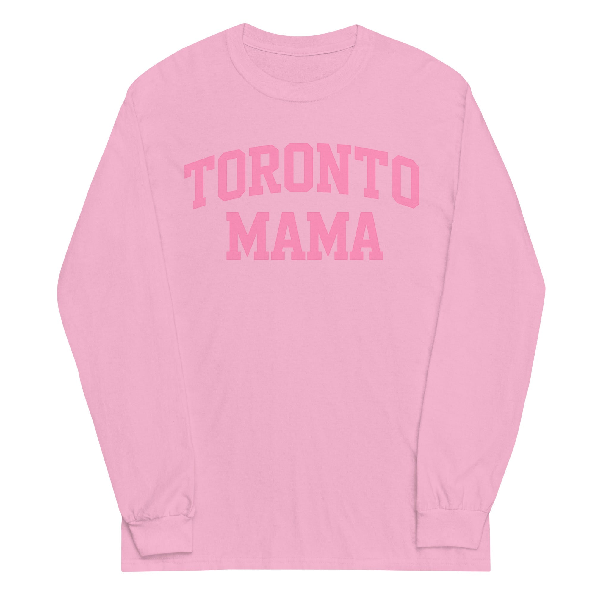 Toronto Mama Pink Curved Collegiate Long-sleeve