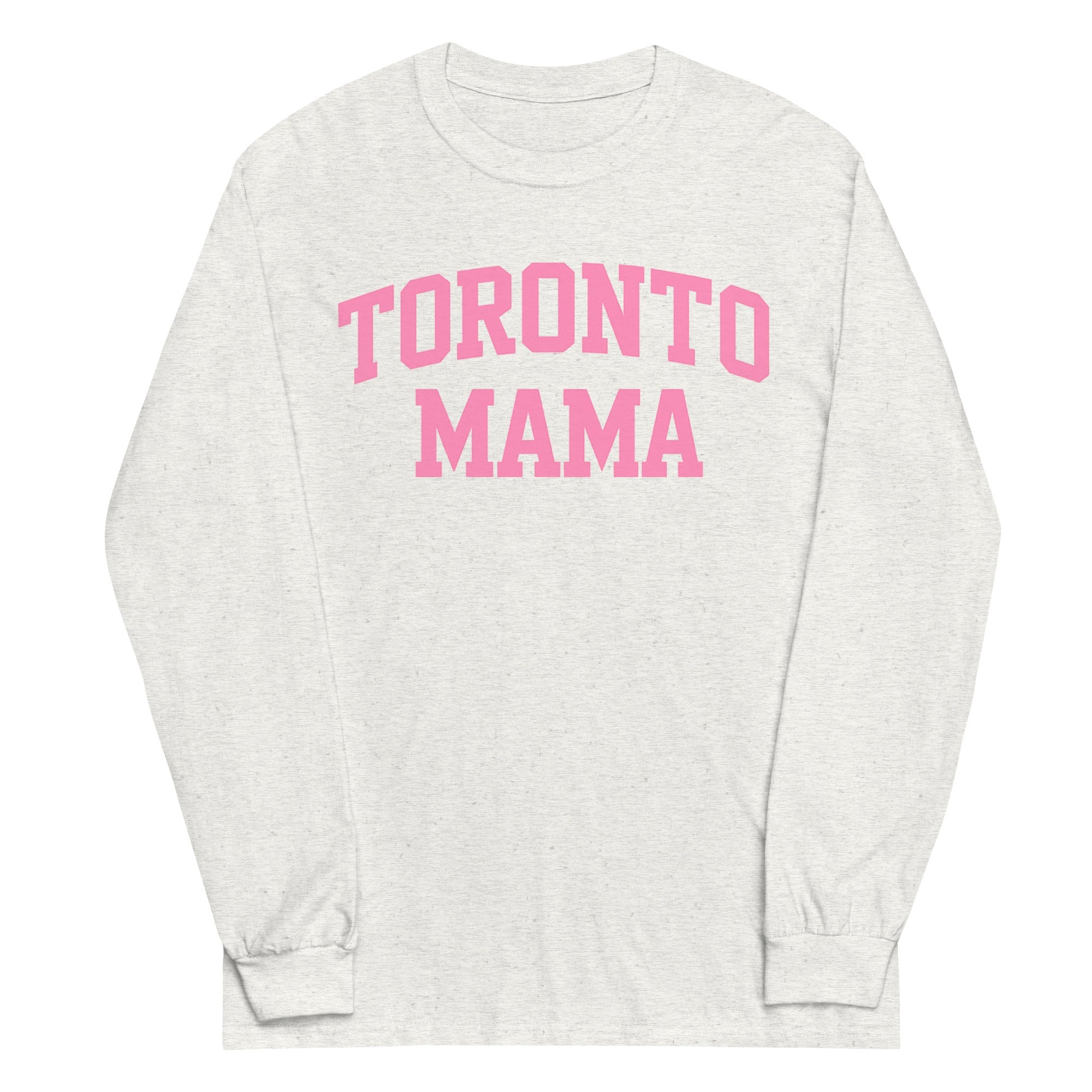 Toronto Mama Pink Curved Collegiate Long-sleeve