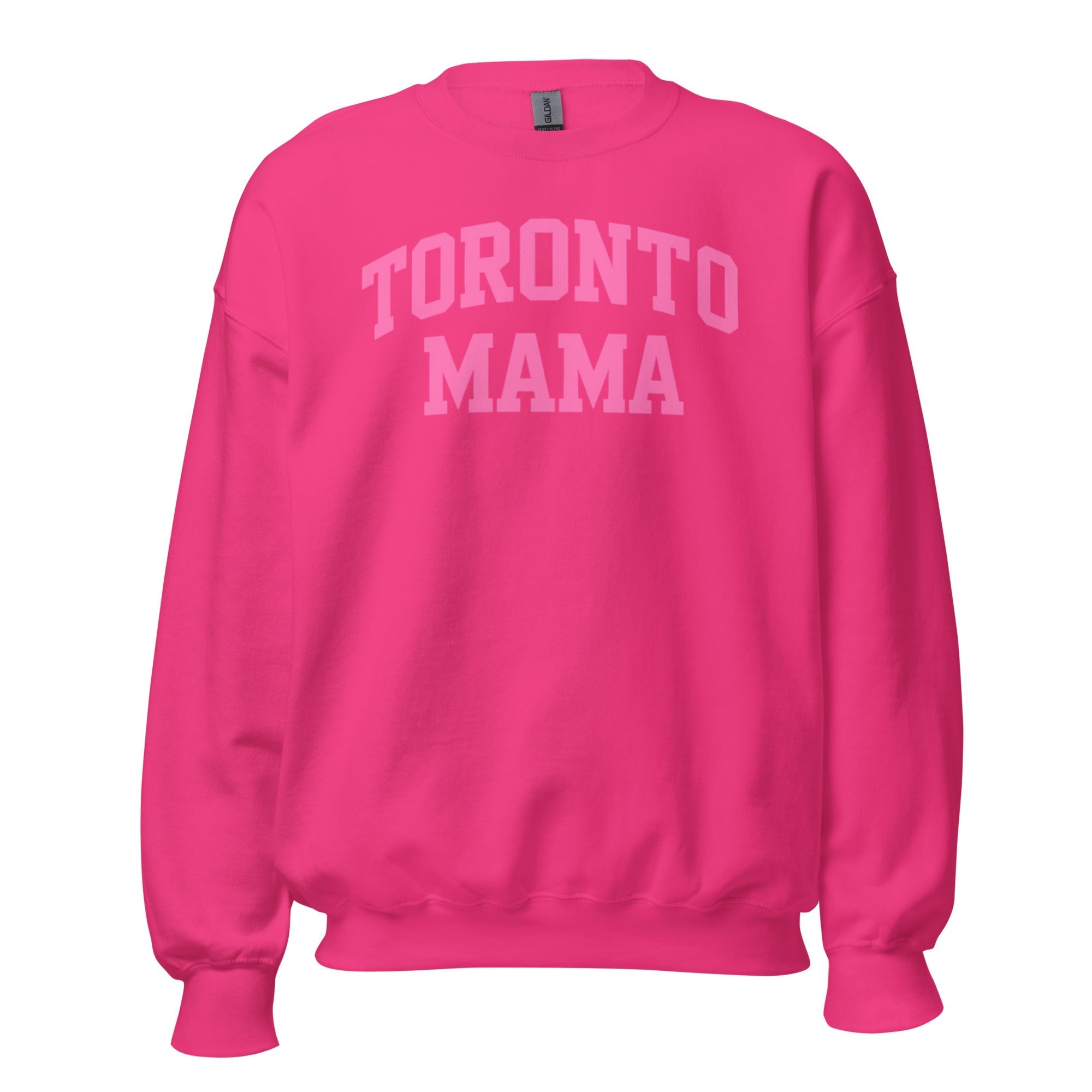 Toronto Mama Pink Curved Collegiate Sweatshirt