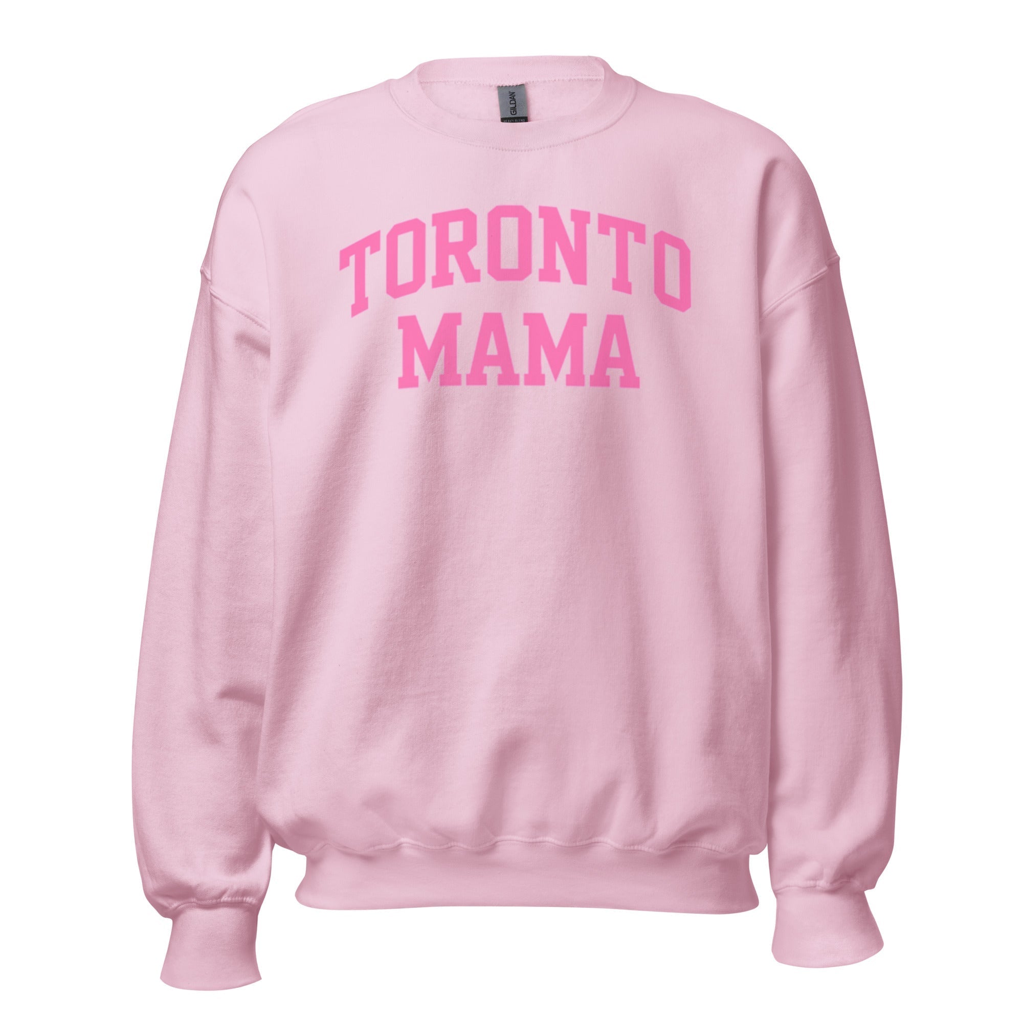 Toronto Mama Pink Curved Collegiate Sweatshirt