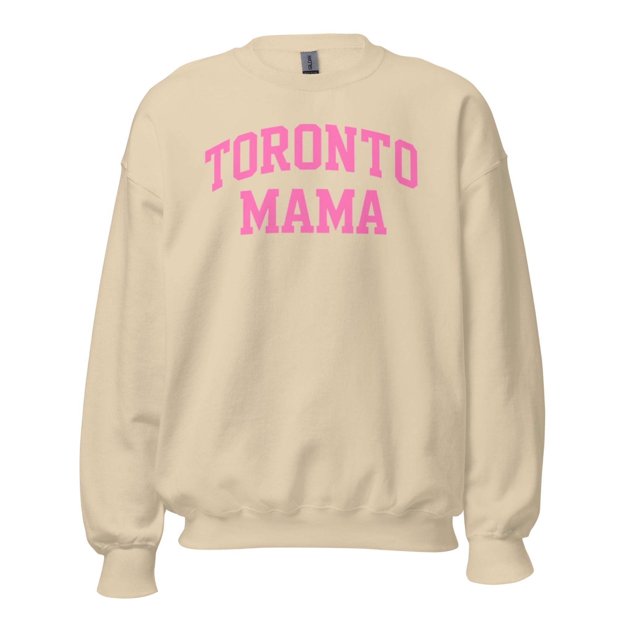Toronto Mama Pink Curved Collegiate Sweatshirt