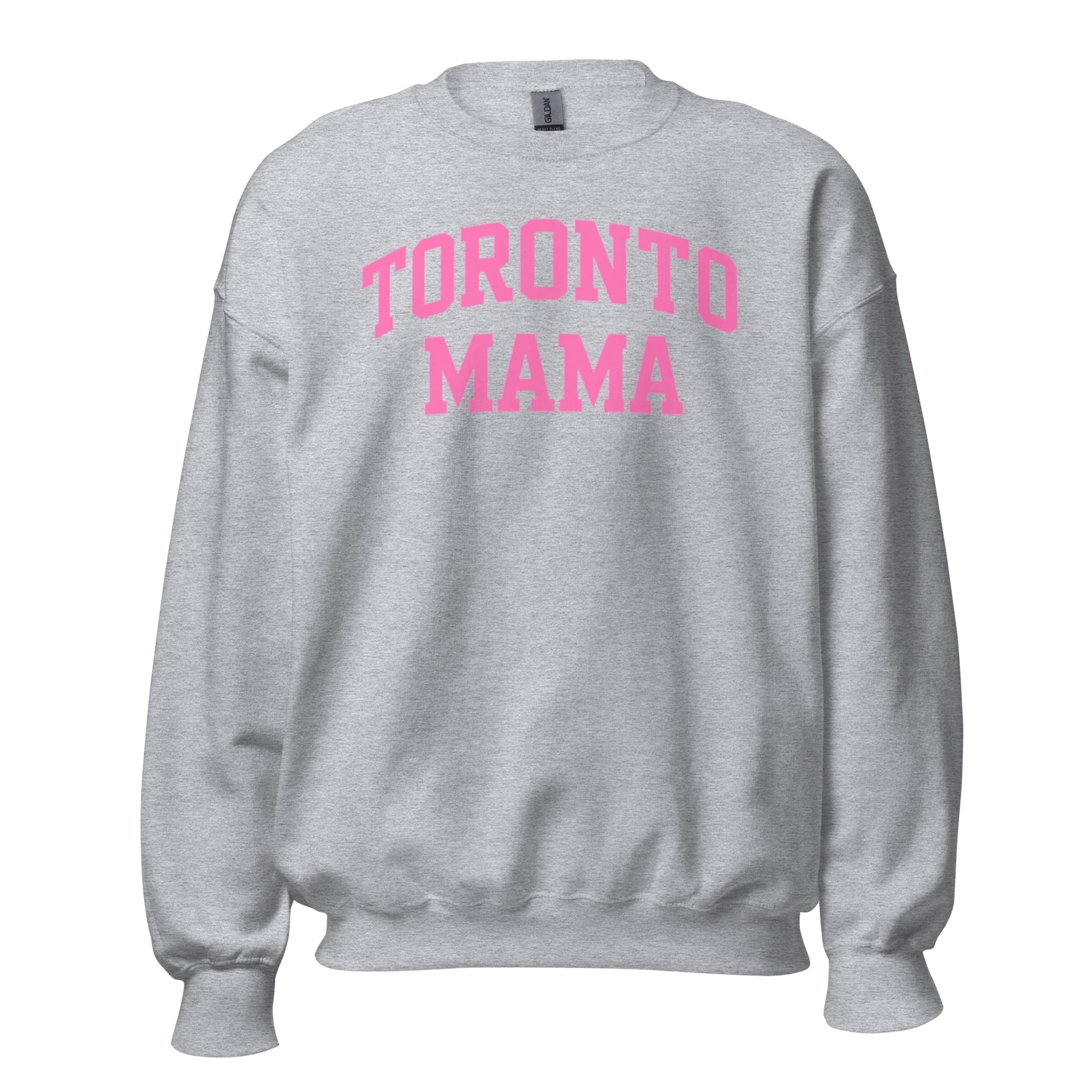 Toronto Mama Pink Curved Collegiate Sweatshirt