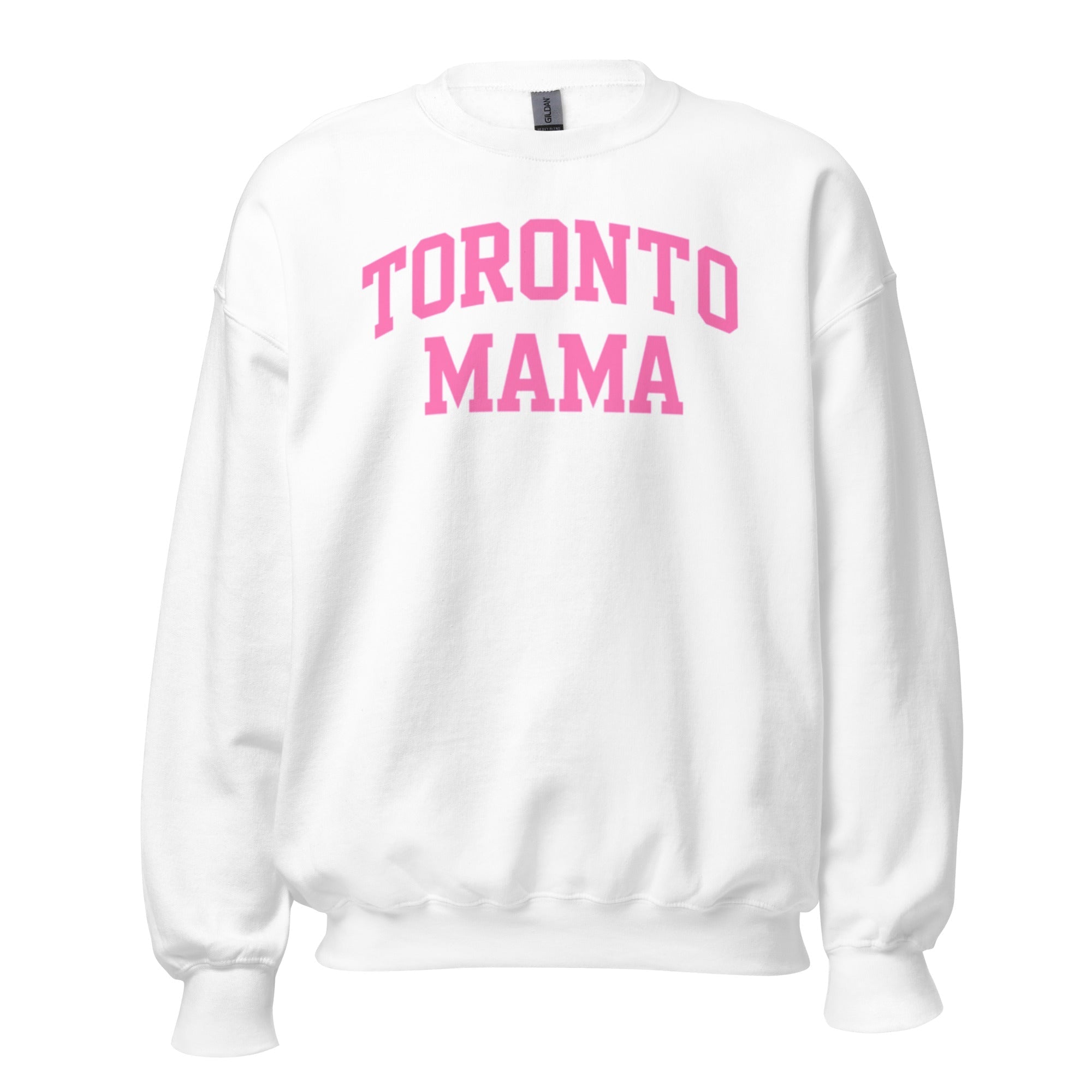 Toronto Mama Pink Curved Collegiate Sweatshirt