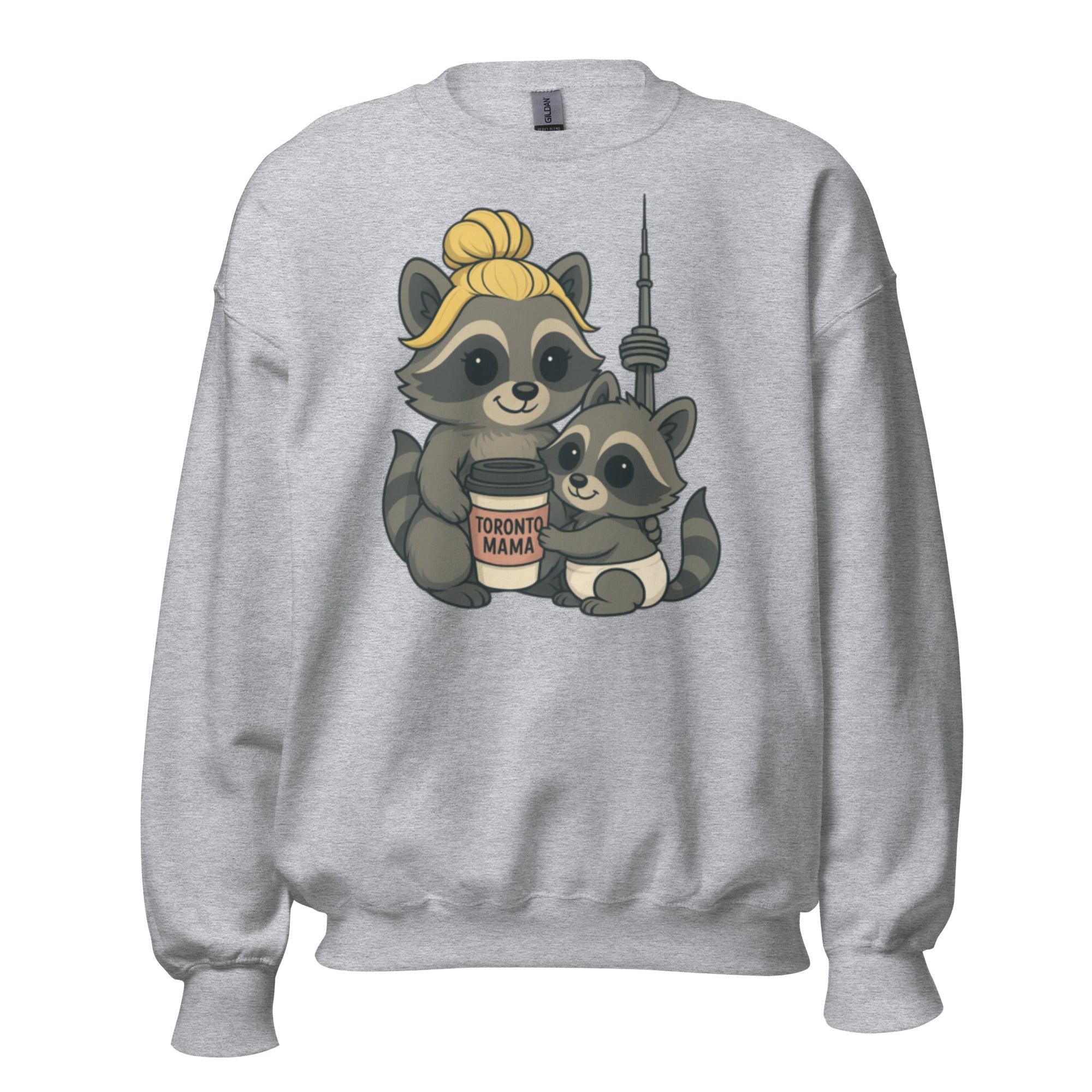 Toronto Mama Blonde Raccoon Coffee CN Sweatshirt