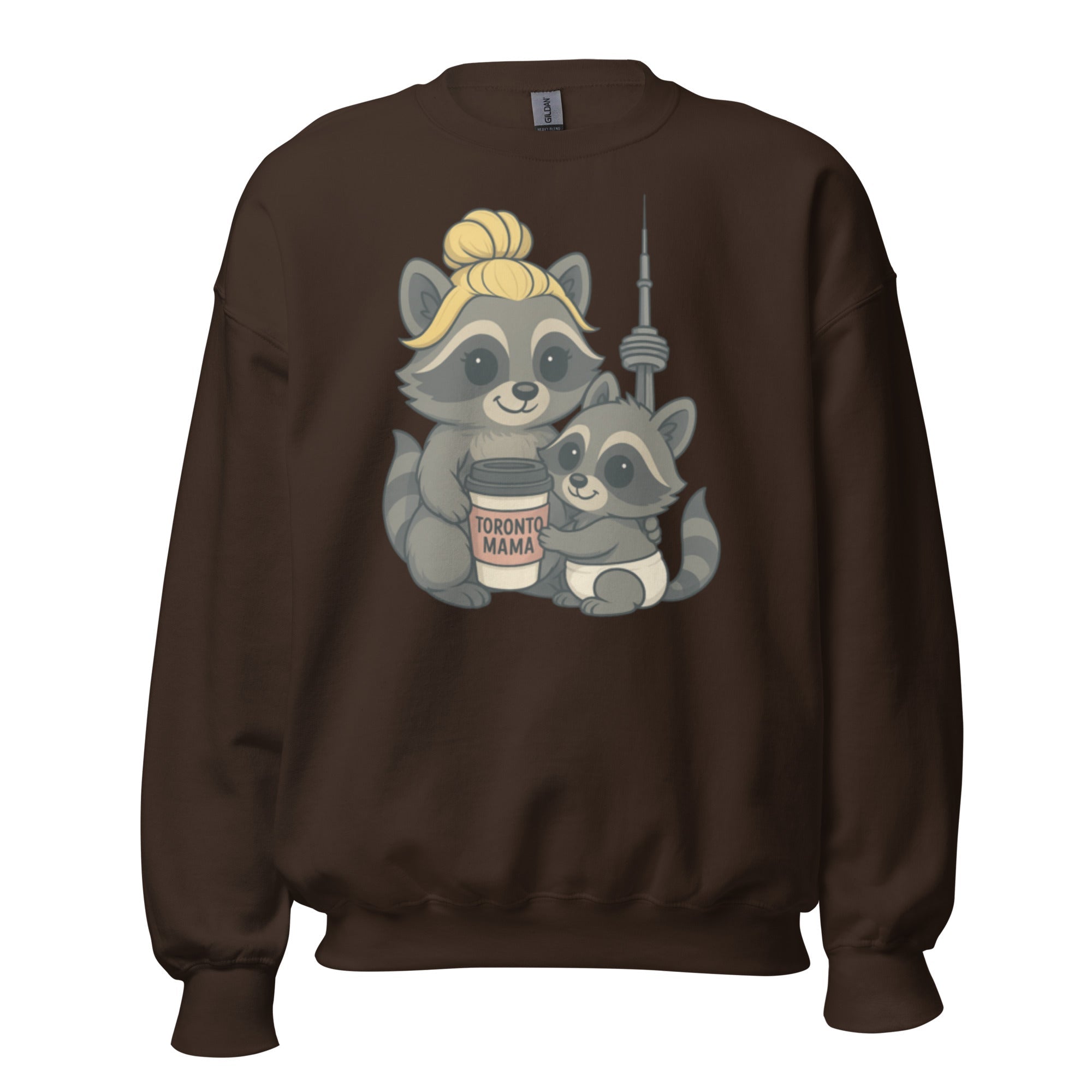 Toronto Mama Blonde Raccoon Coffee CN Sweatshirt