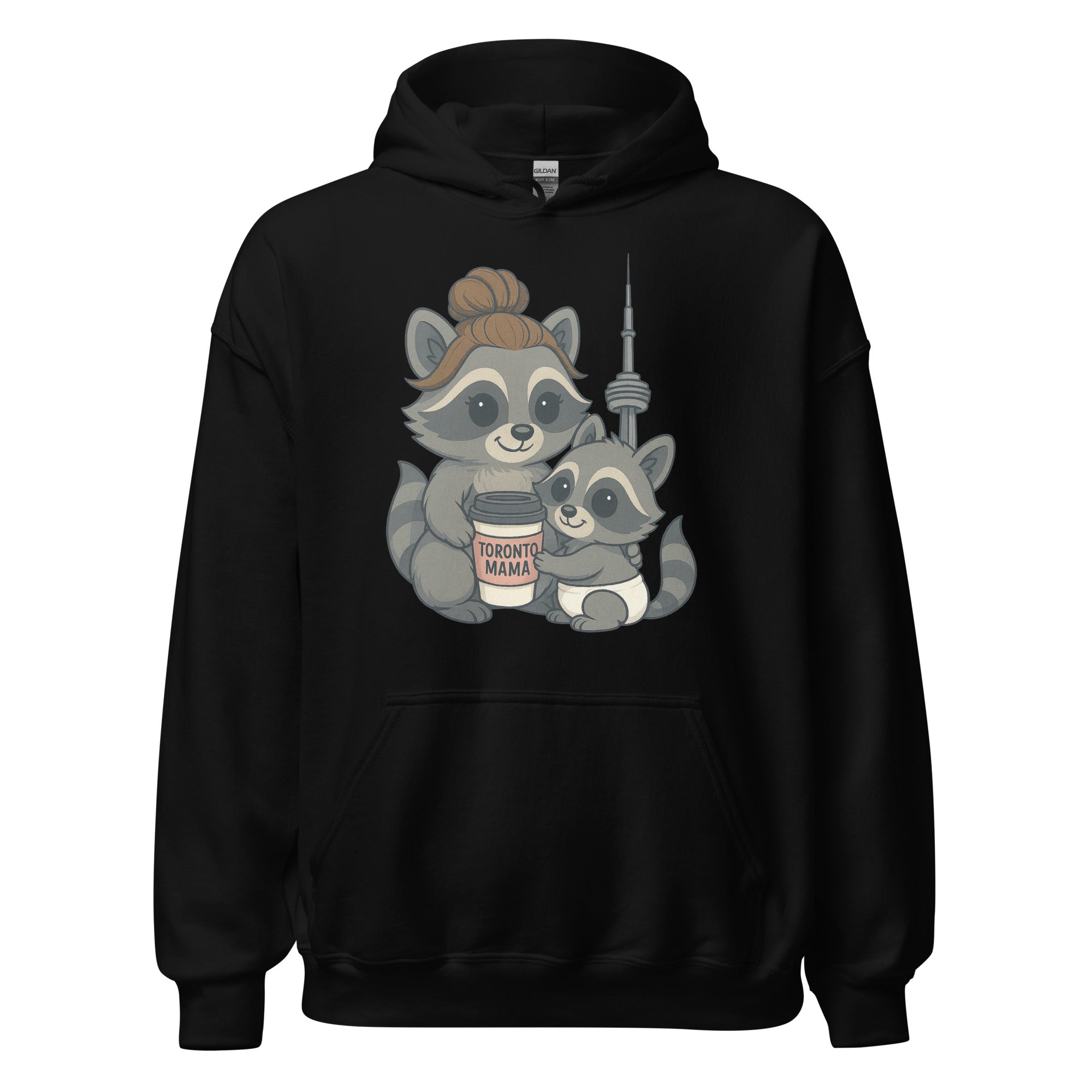Toronto Mama Brunette Raccoon Coffee CN Hoodie