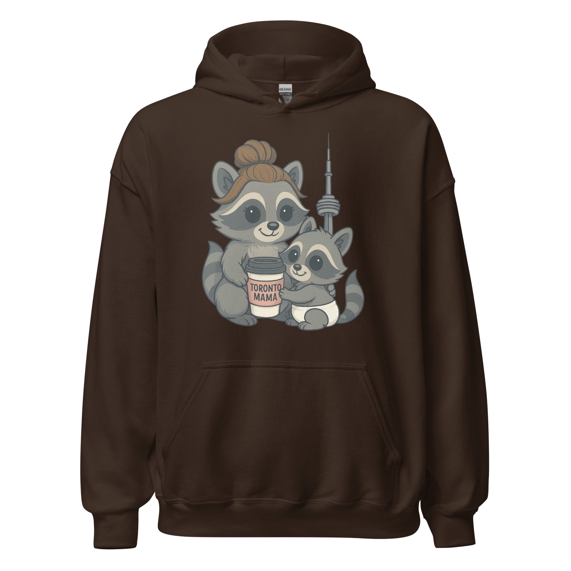 Toronto Mama Brunette Raccoon Coffee CN Hoodie