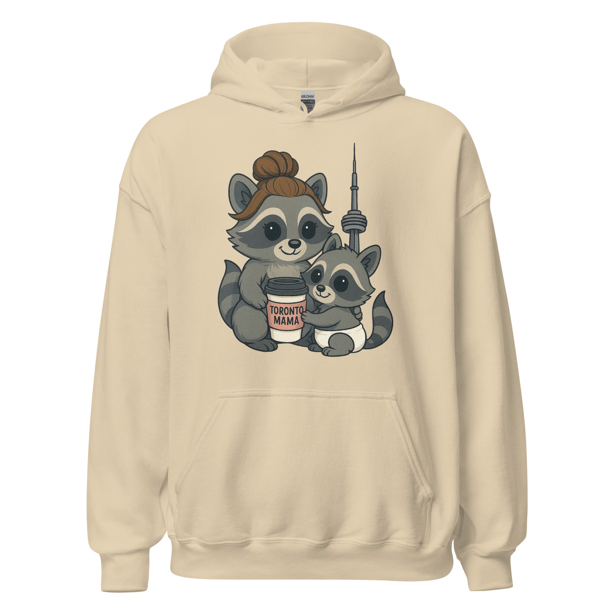 Toronto Mama Brunette Raccoon Coffee CN Hoodie