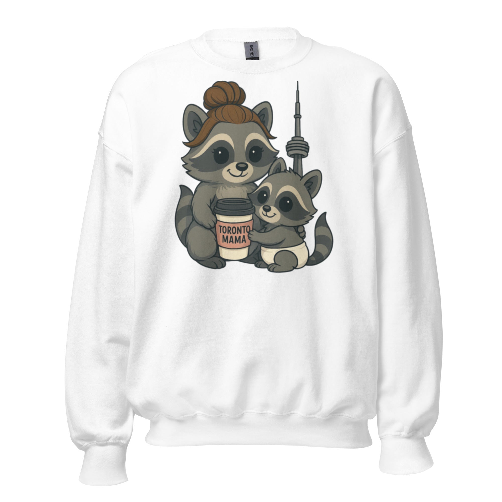 Toronto Mama Brunette Raccoon Coffee CN Sweatshirt