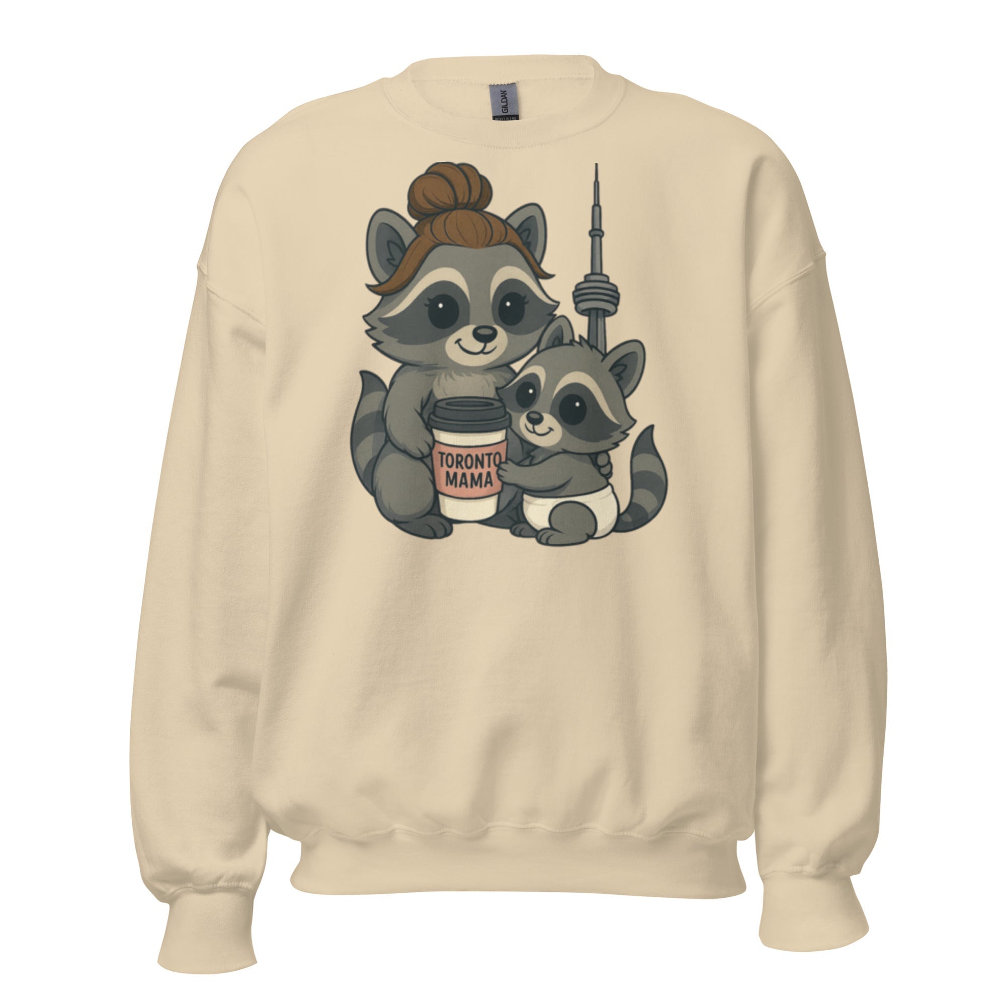 Toronto Mama Brunette Raccoon Coffee CN Sweatshirt