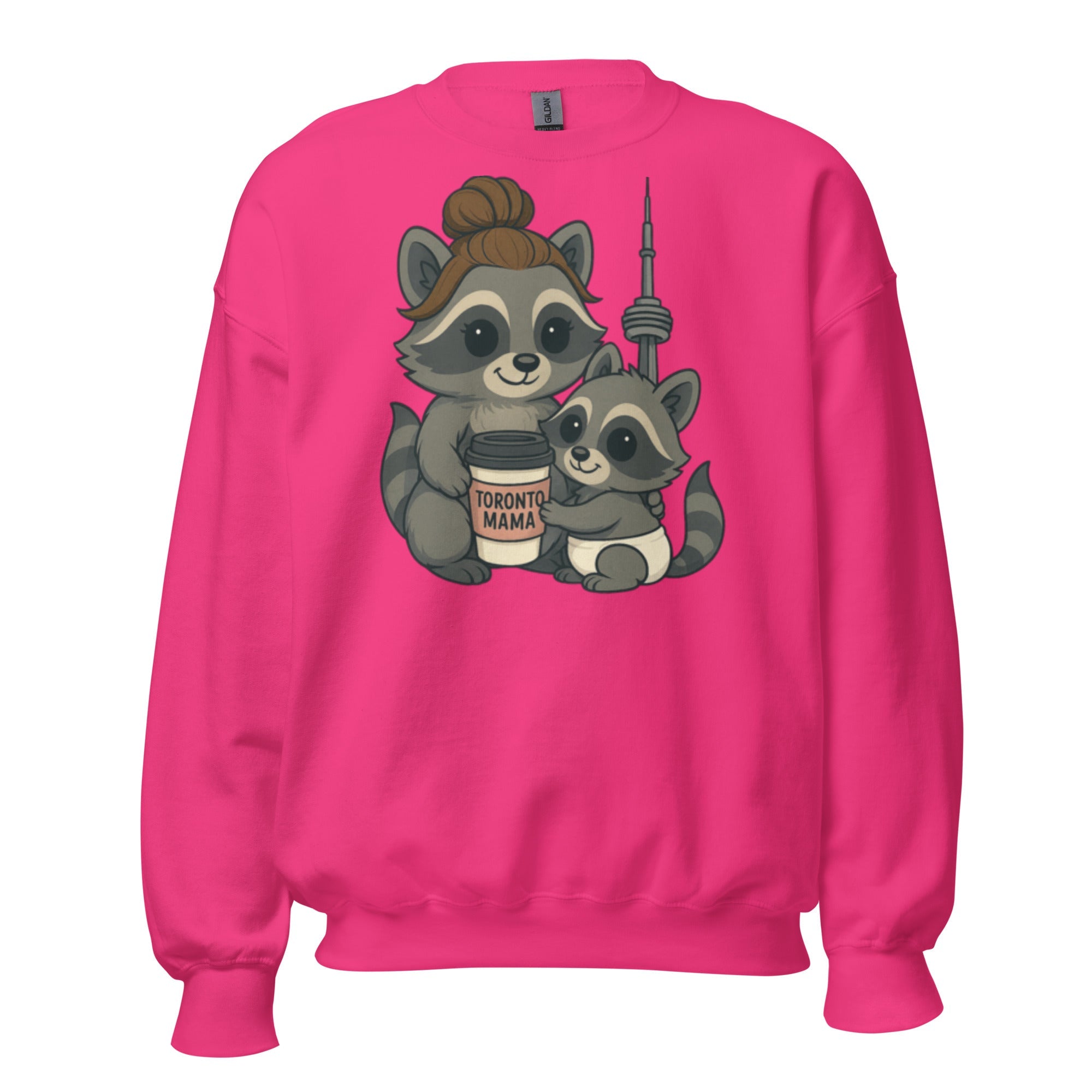 Toronto Mama Brunette Raccoon Coffee CN Sweatshirt
