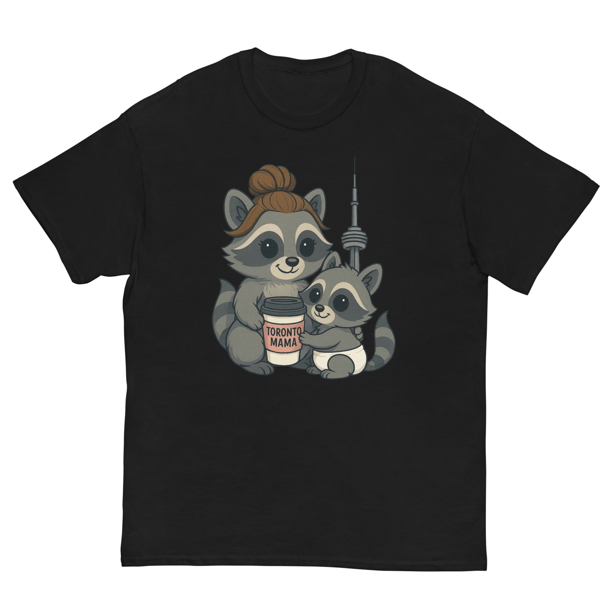 Toronto Mama Brunette Raccoon Coffee CN Tee