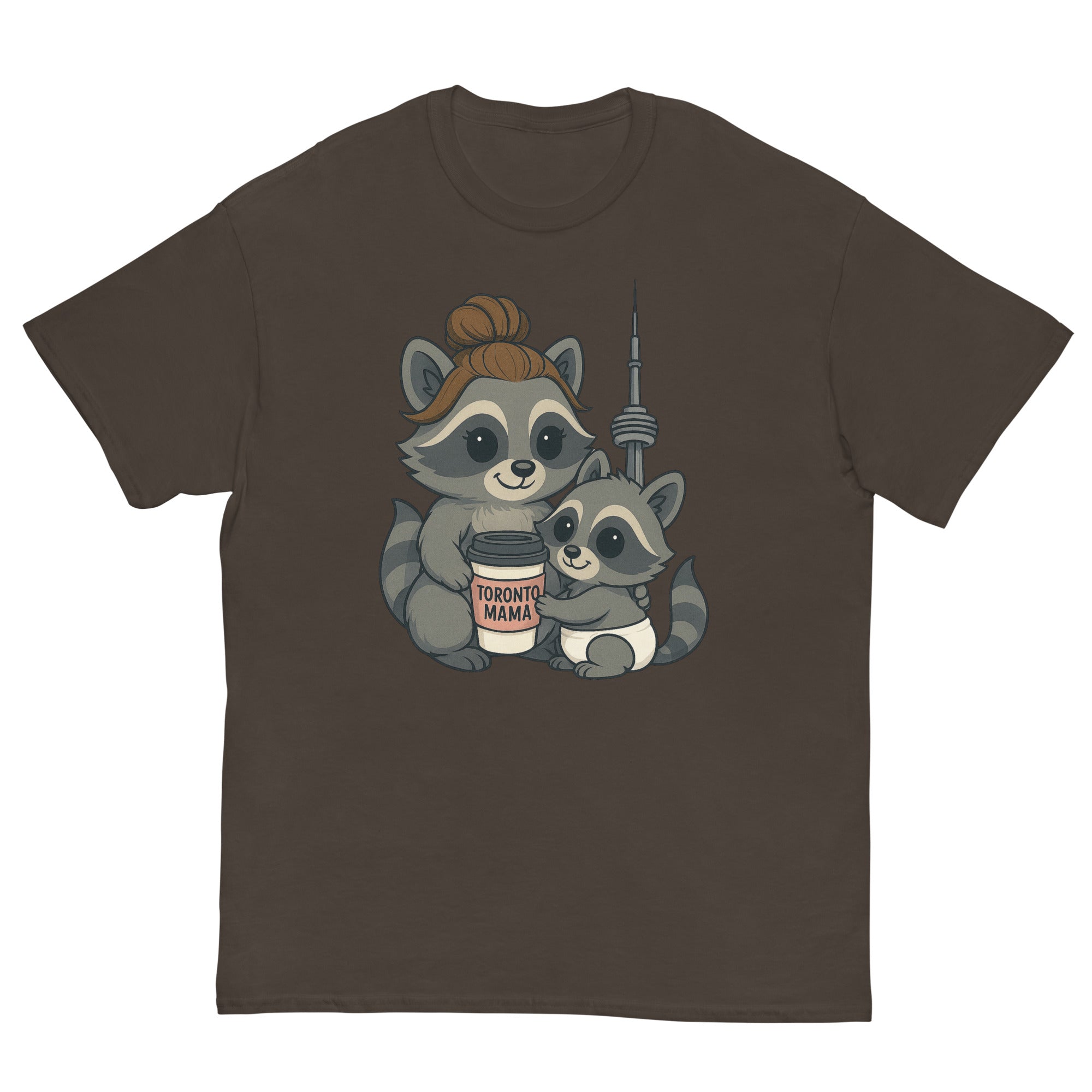 Toronto Mama Brunette Raccoon Coffee CN Tee