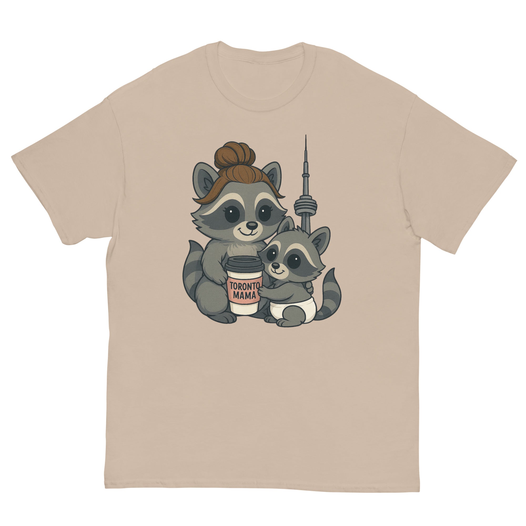 Toronto Mama Brunette Raccoon Coffee CN Tee
