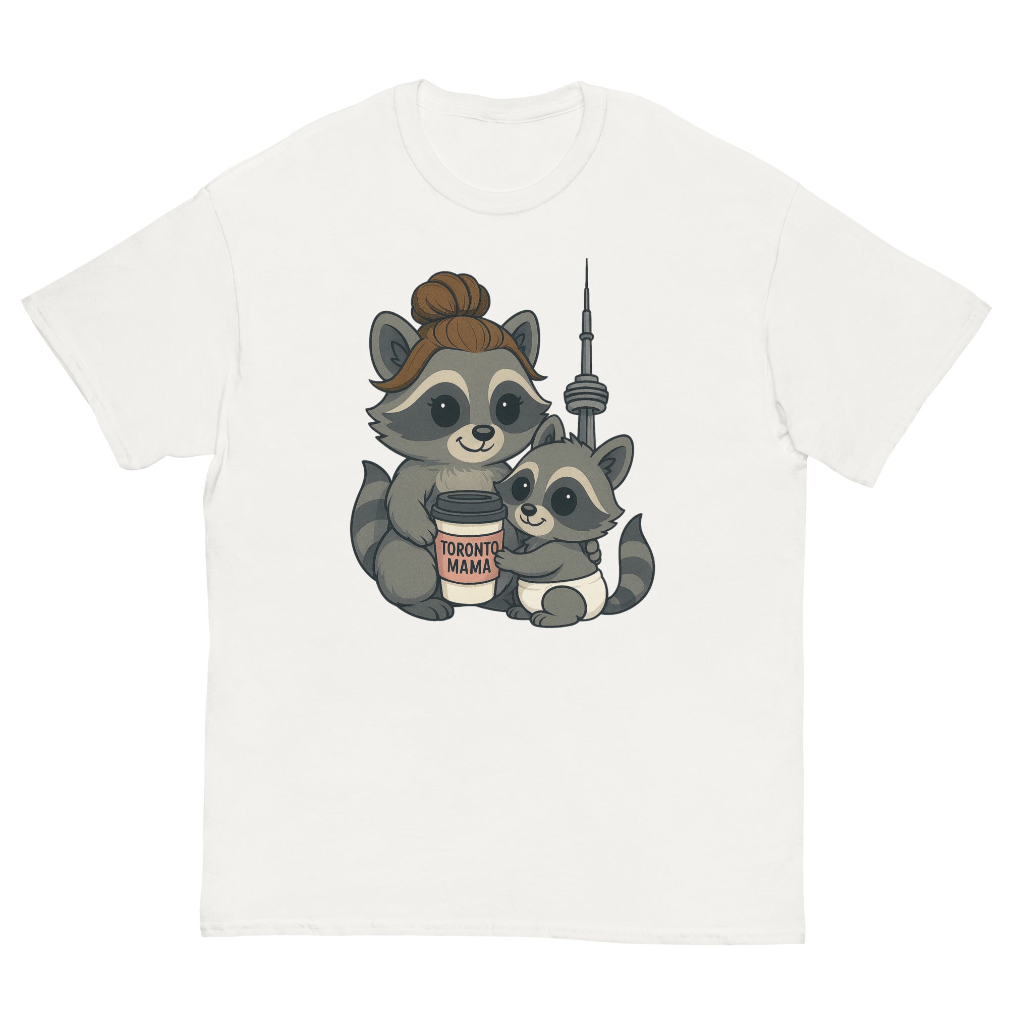 Toronto Mama Brunette Raccoon Coffee CN Tee