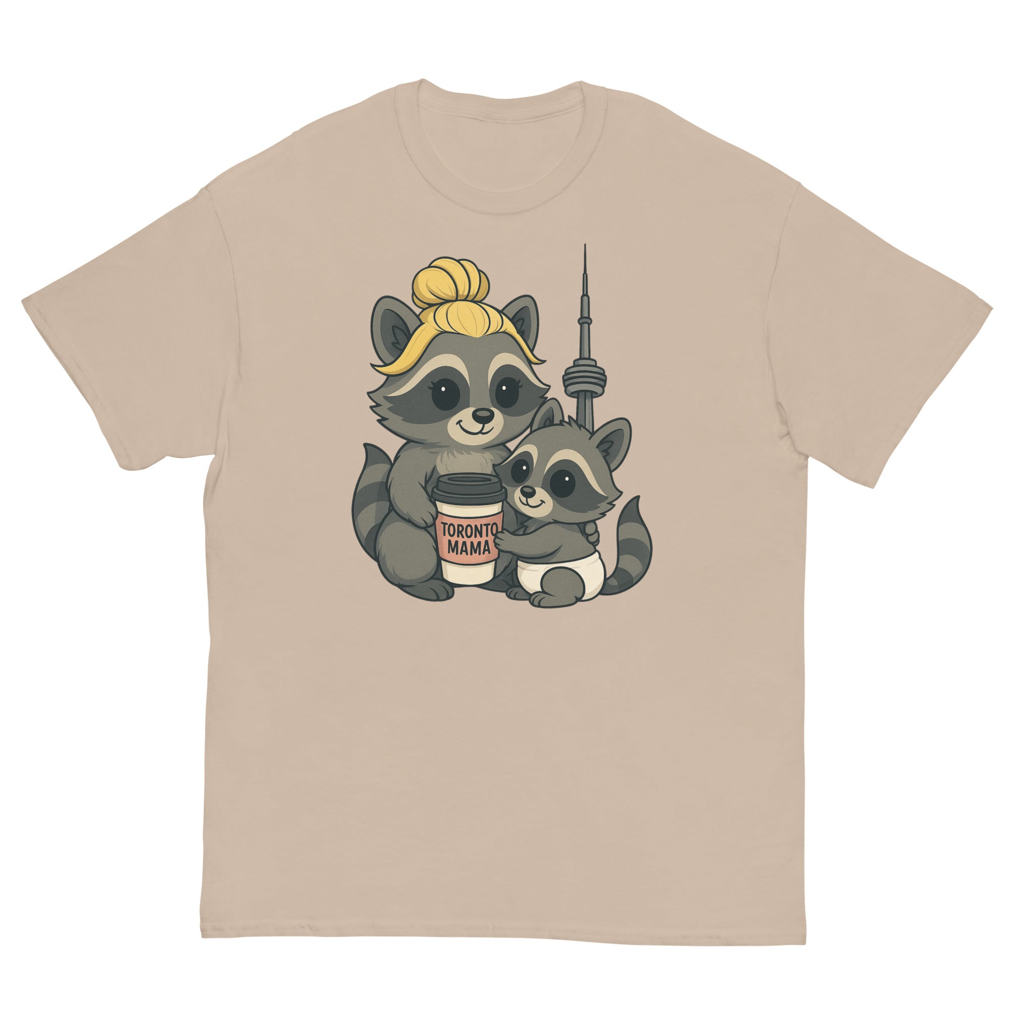 Toronto Mama Blonde Raccoon Coffee CN Tee
