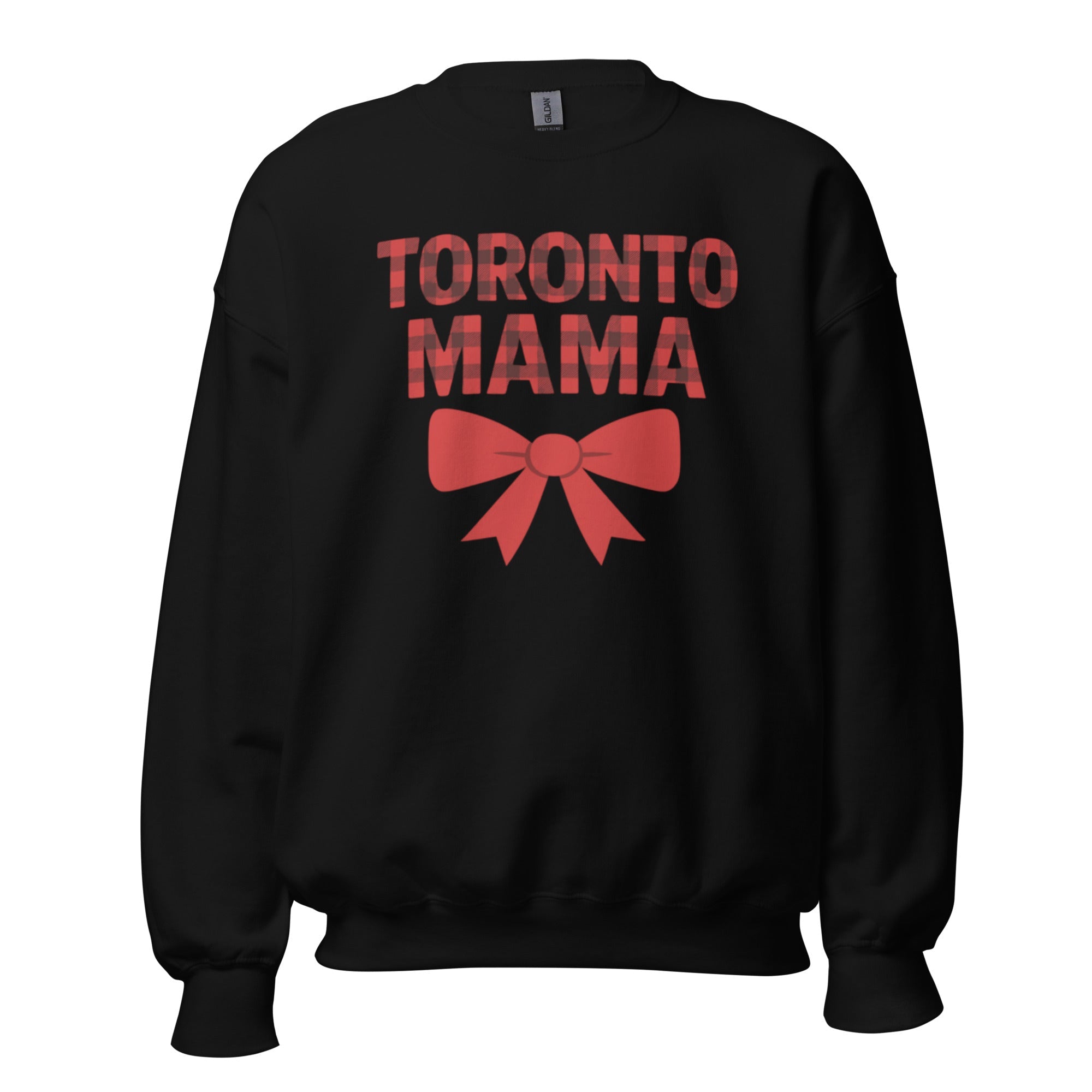 Toronto Mama Festive Plaid & Bow Sweatshirt