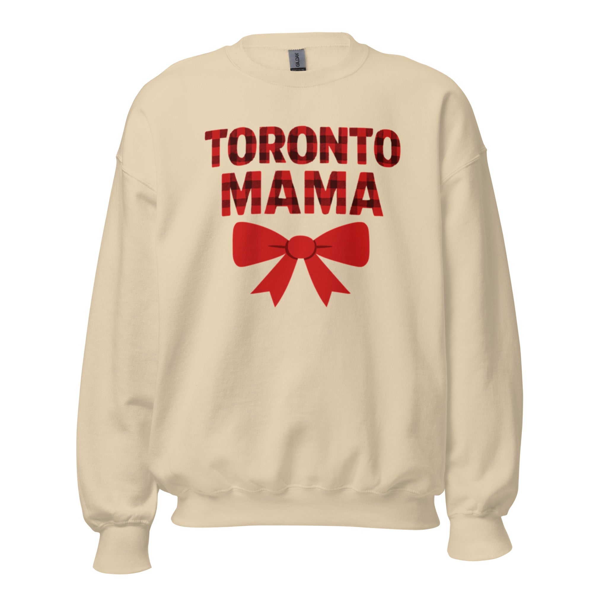 Toronto Mama Festive Plaid & Bow Sweatshirt