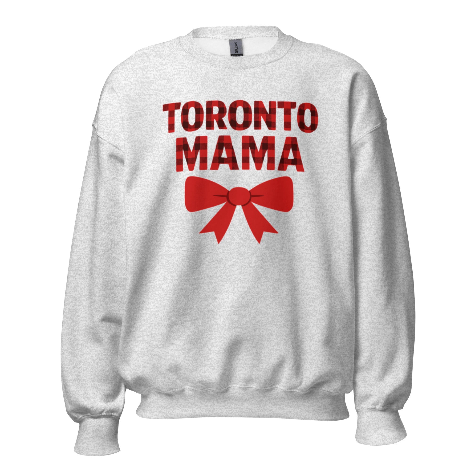 Toronto Mama Festive Plaid & Bow Sweatshirt