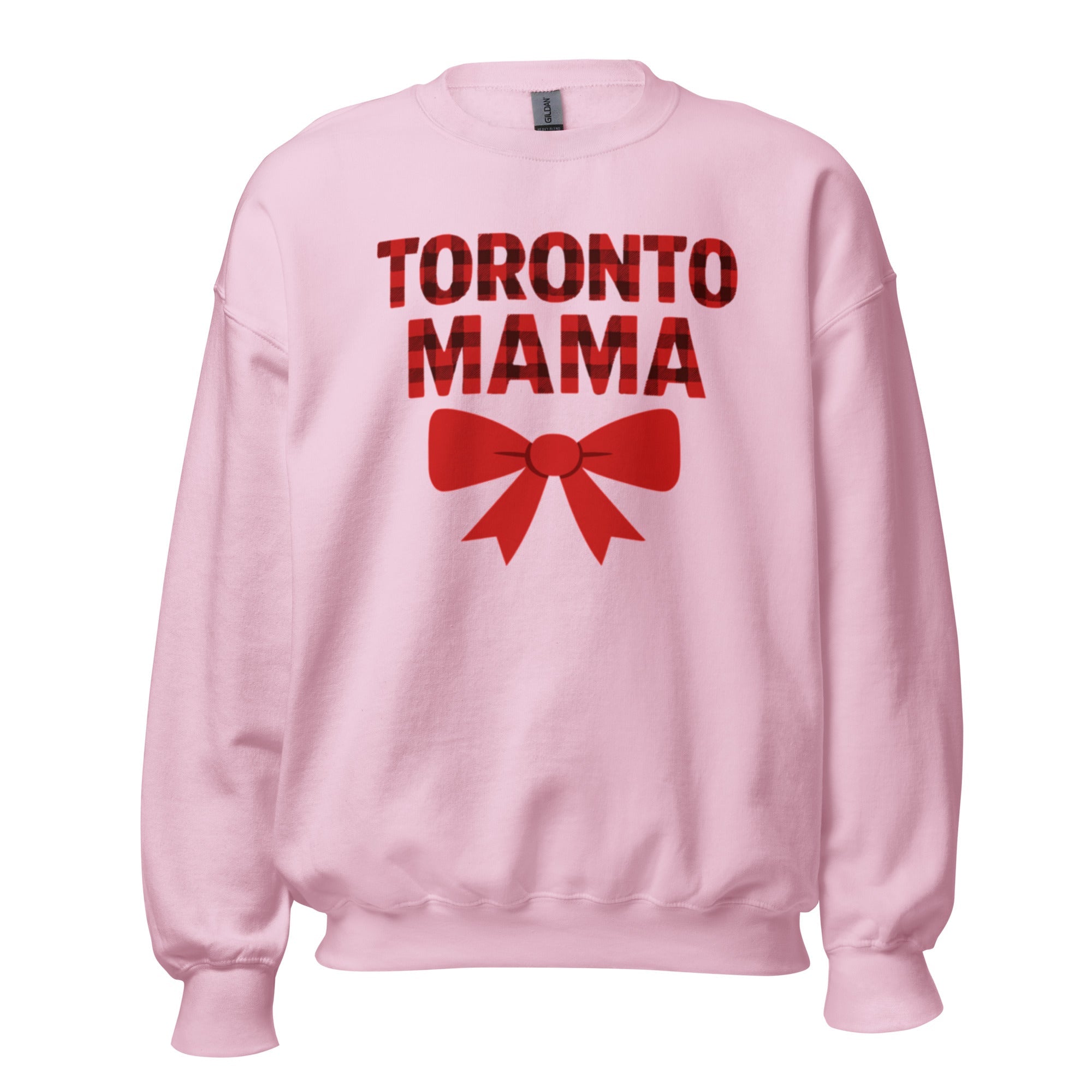 Toronto Mama Festive Plaid & Bow Sweatshirt