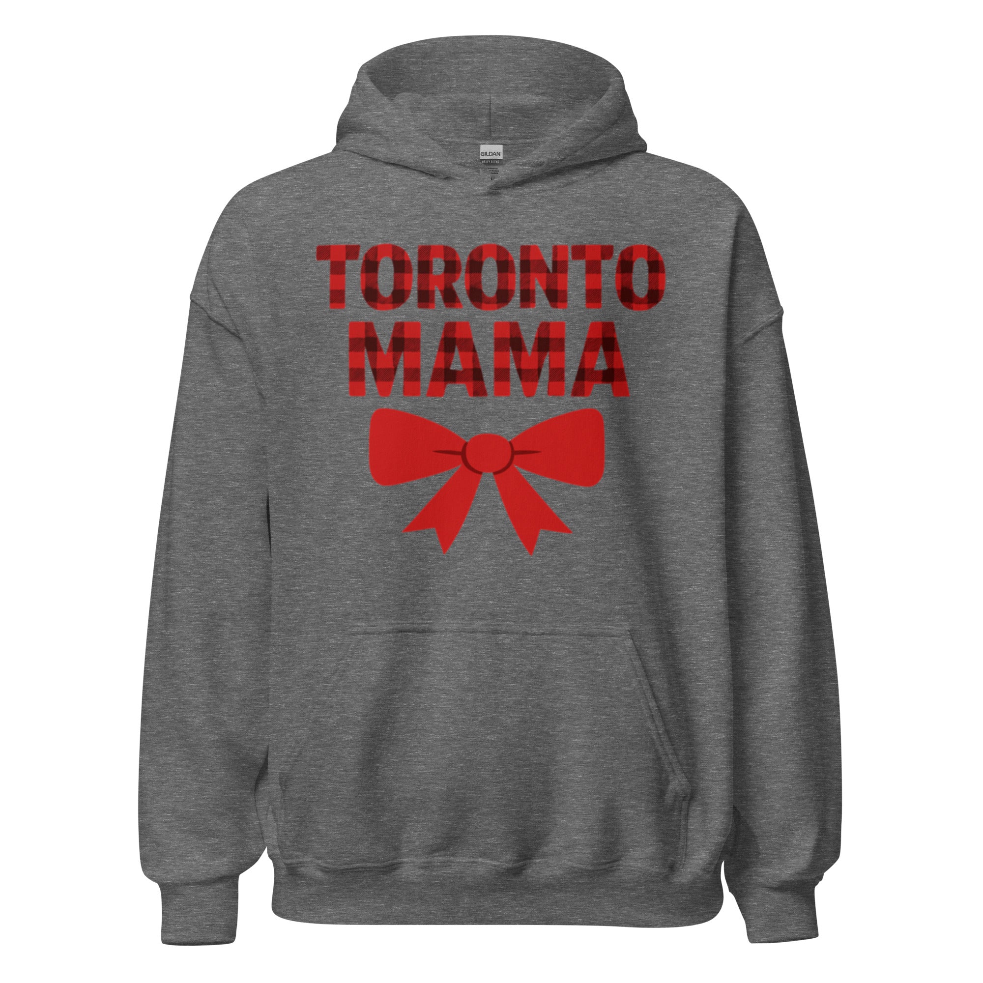 Toronto Mama Festive Plaid & Bow Hoodie