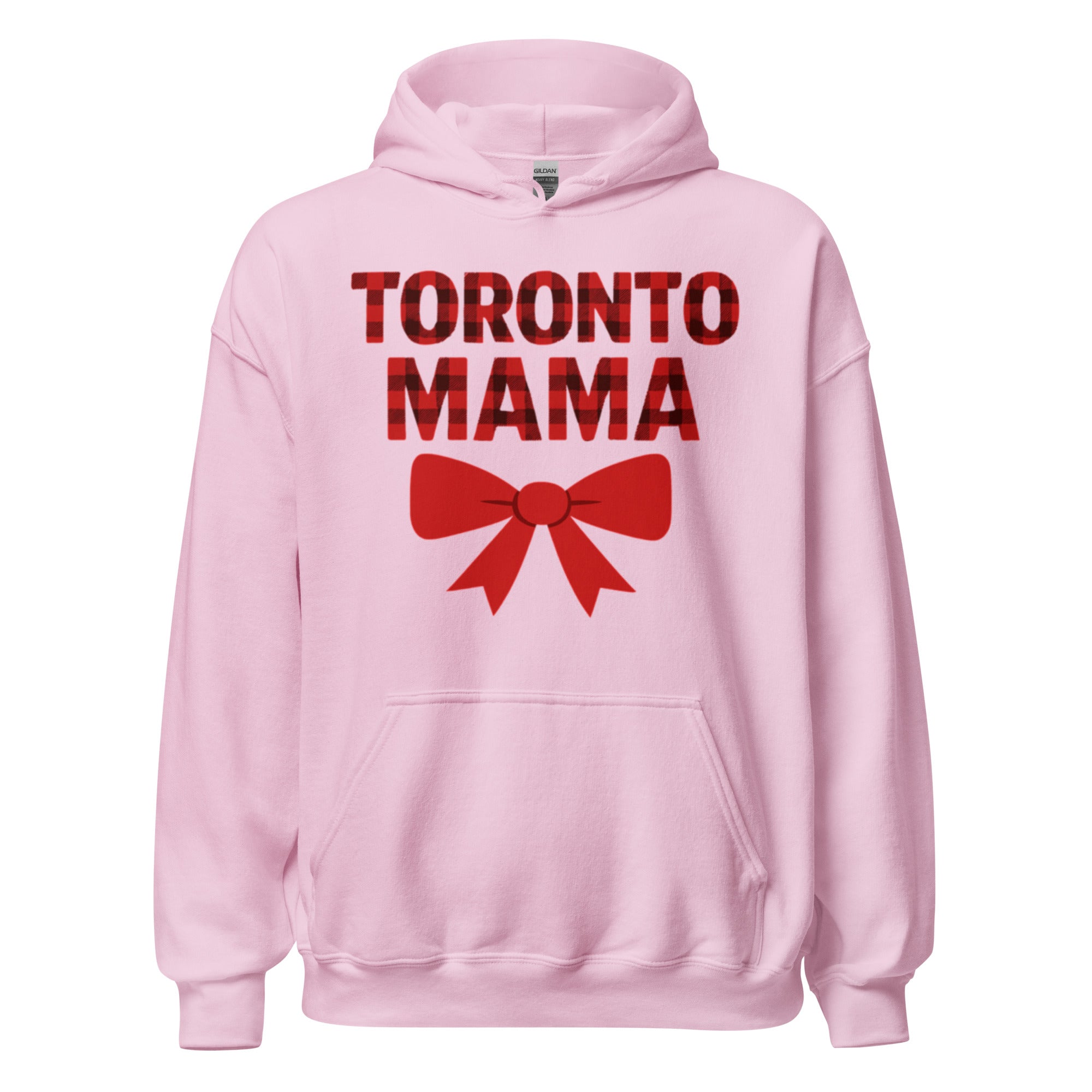 Toronto Mama Festive Plaid & Bow Hoodie