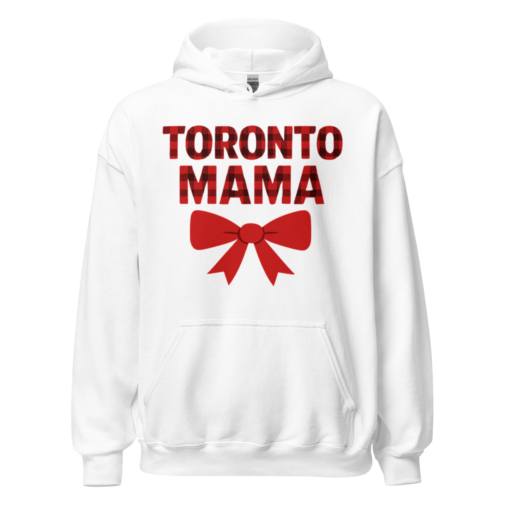 Toronto Mama Festive Plaid & Bow Hoodie