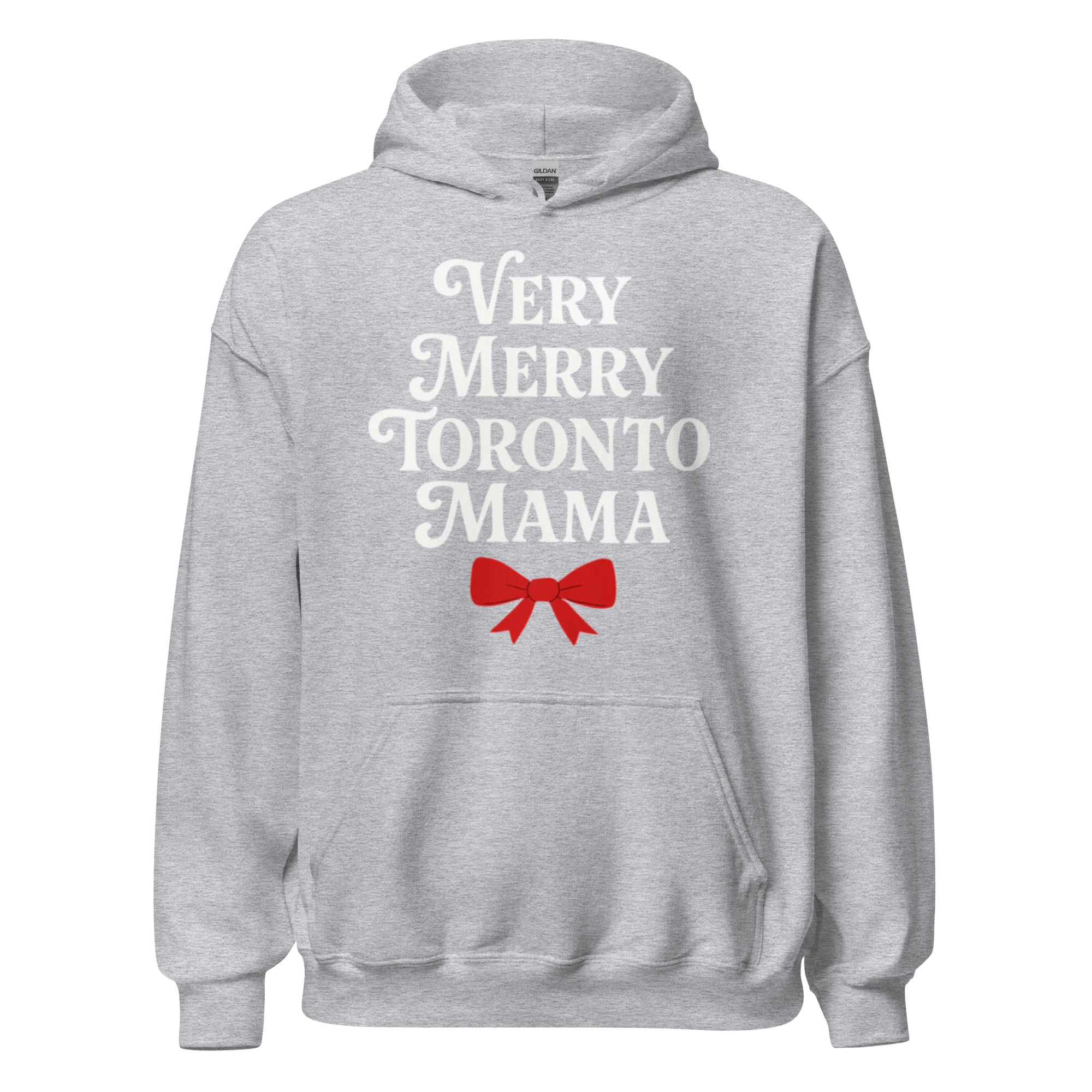 Toronto Mama Very Merry Bow Hoodie