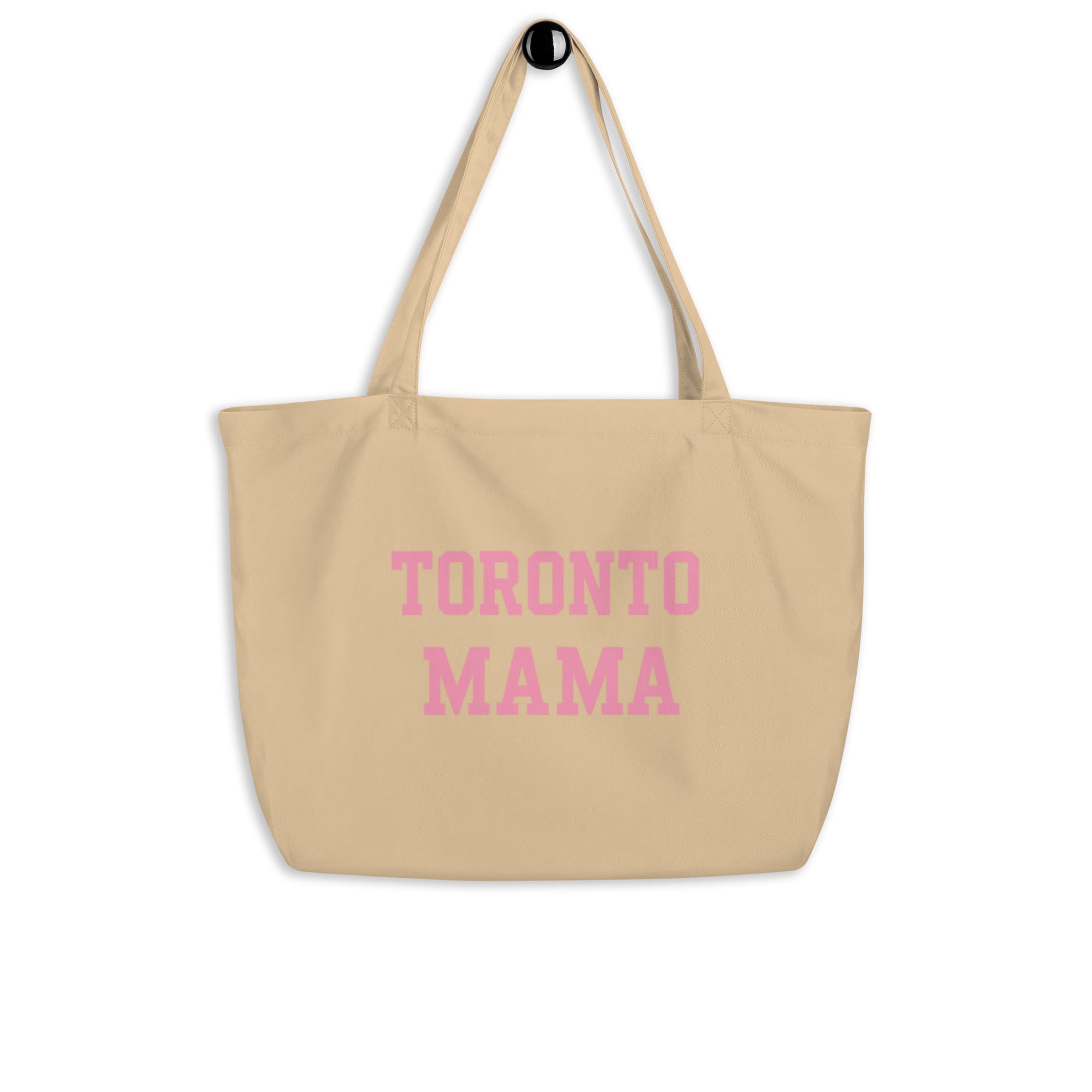Toronto Mama Pink Collegiate Letters Large Tote Bag