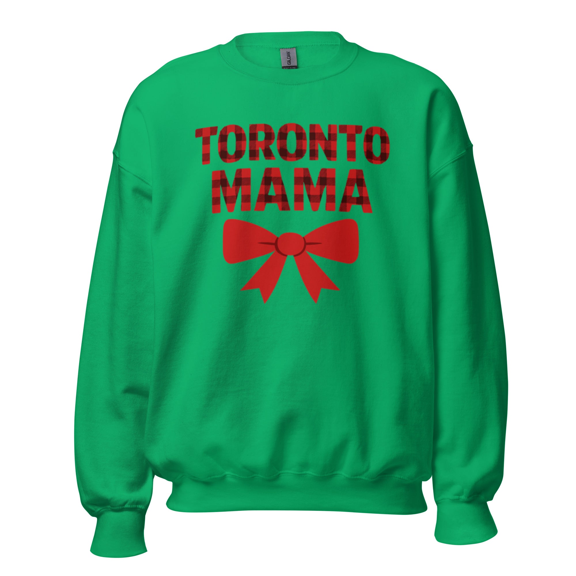 Toronto Mama Festive Plaid & Bow Sweatshirt