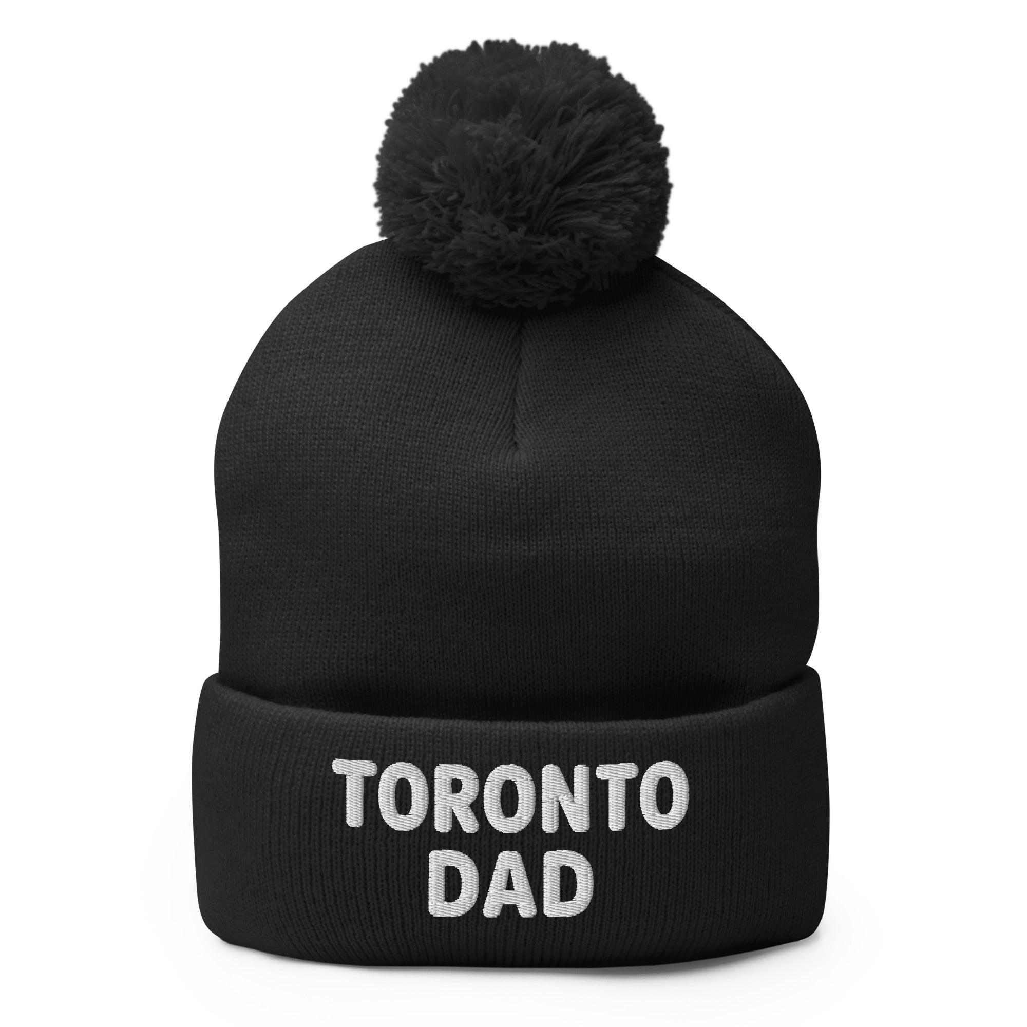 Toronto Dad Round Letters Pom Toque