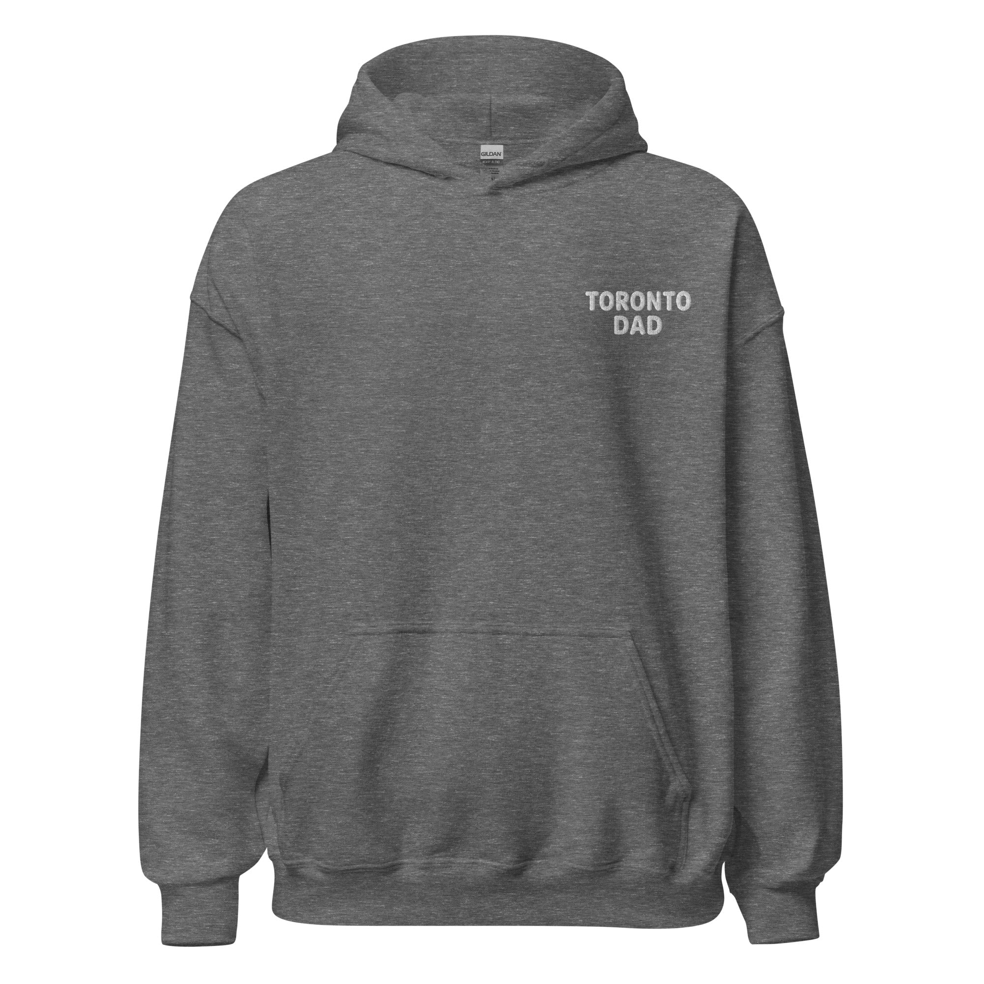 Toronto Dad Left Chest White Letters Hoodie