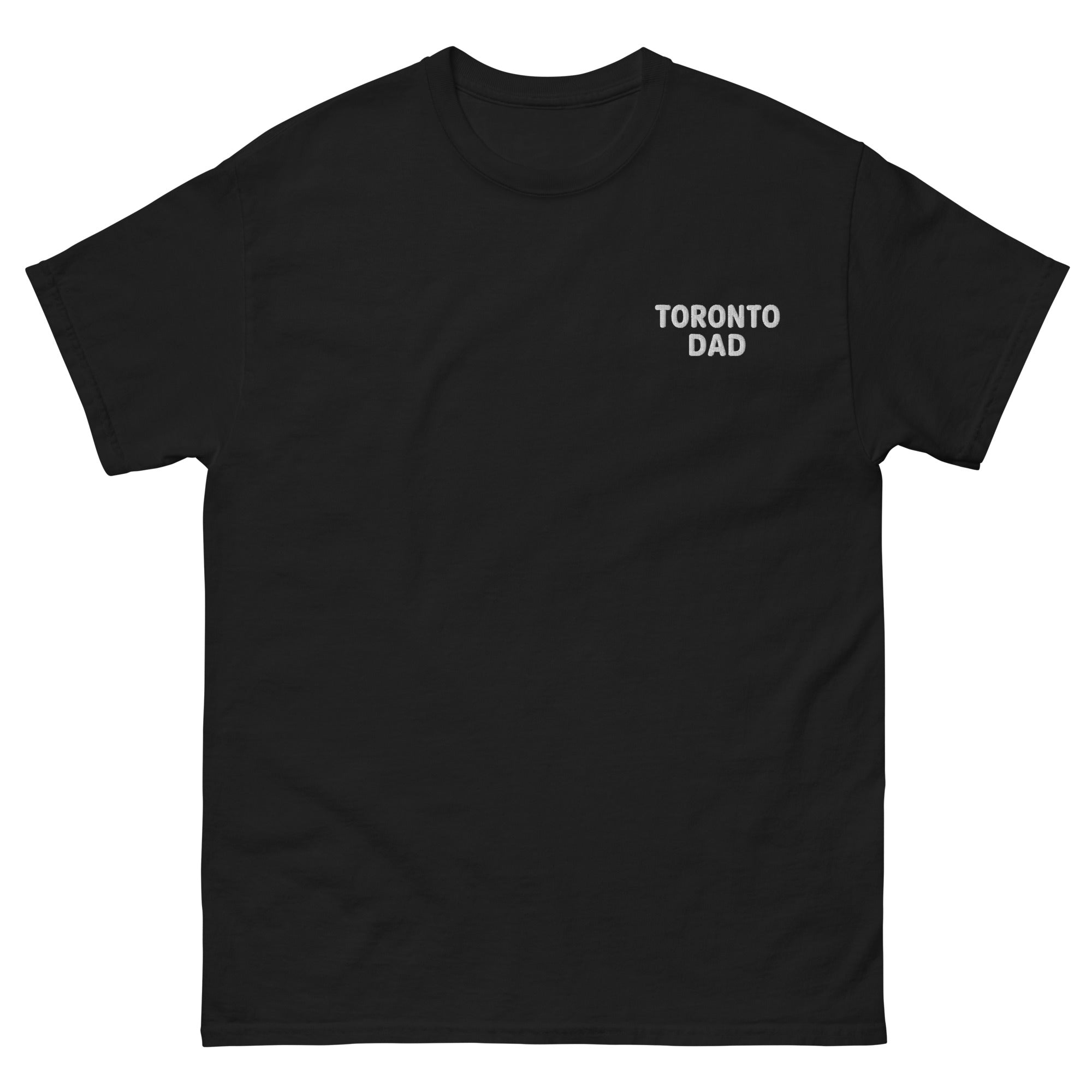 Toronto Dad Left Chest White Letters Tee