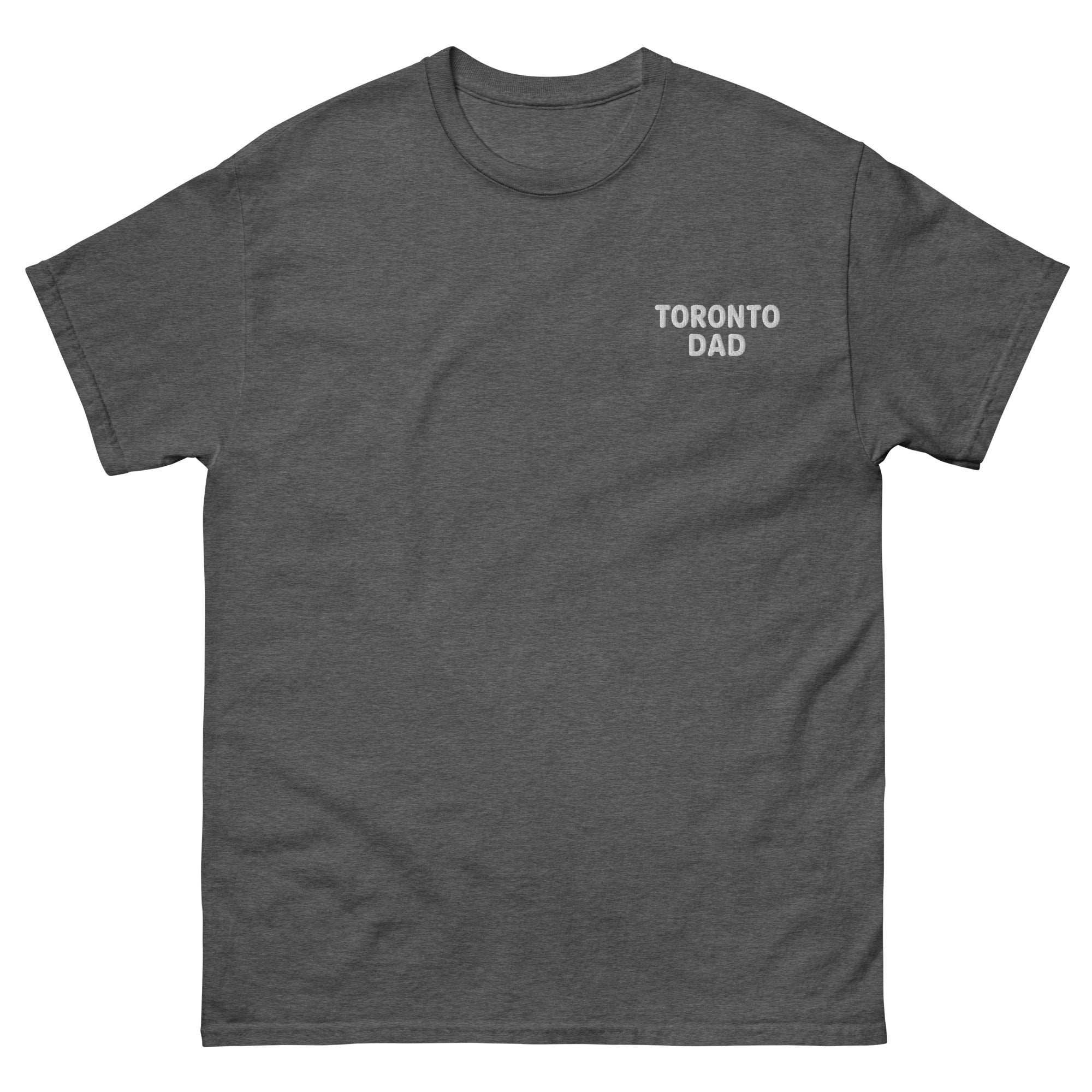 Toronto Dad Left Chest White Letters Tee