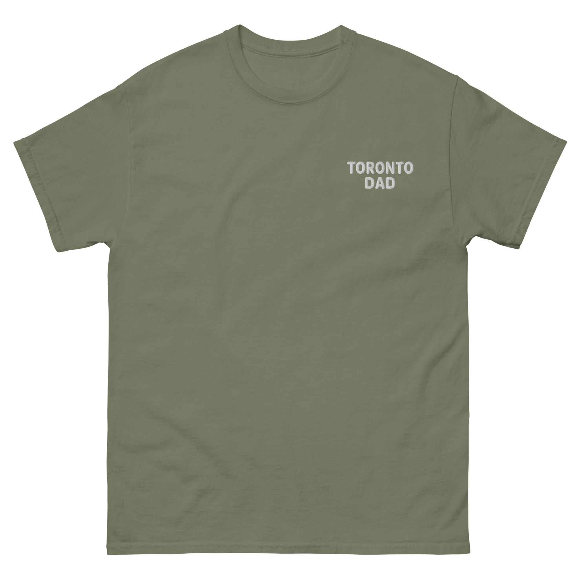 Toronto Dad Left Chest White Letters Tee