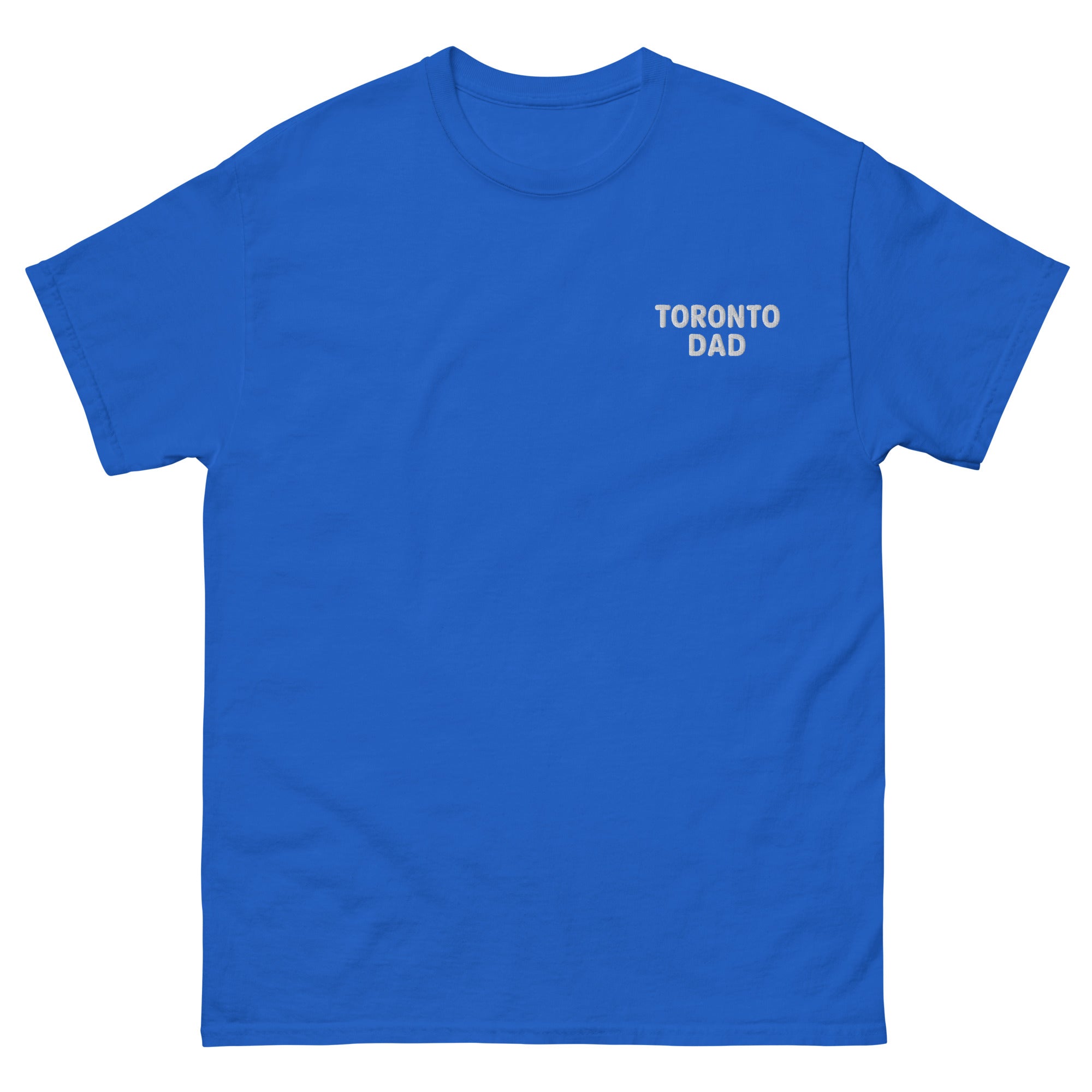 Toronto Dad Left Chest White Letters Tee