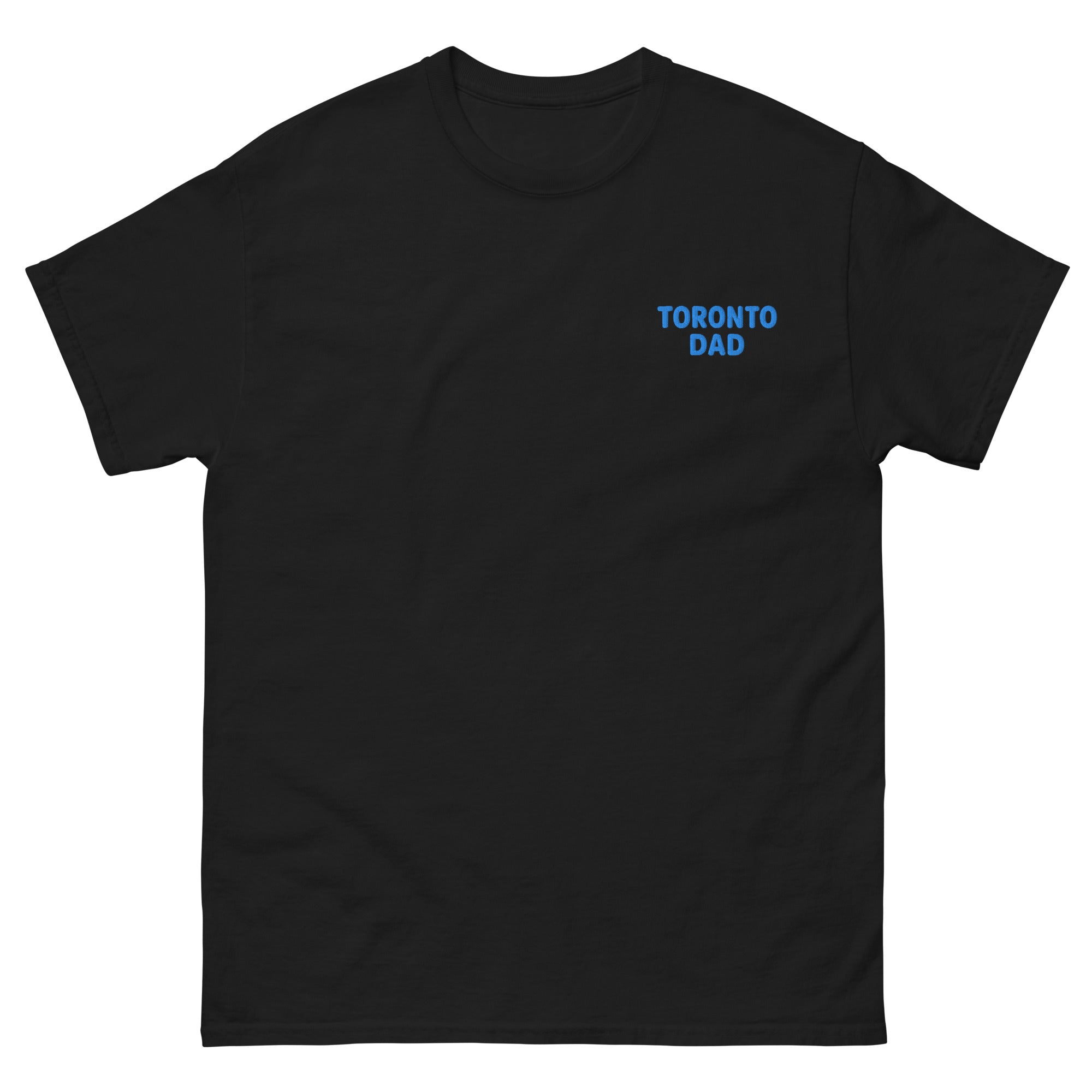 Toronto Dad Left Chest Blue Letters Tee
