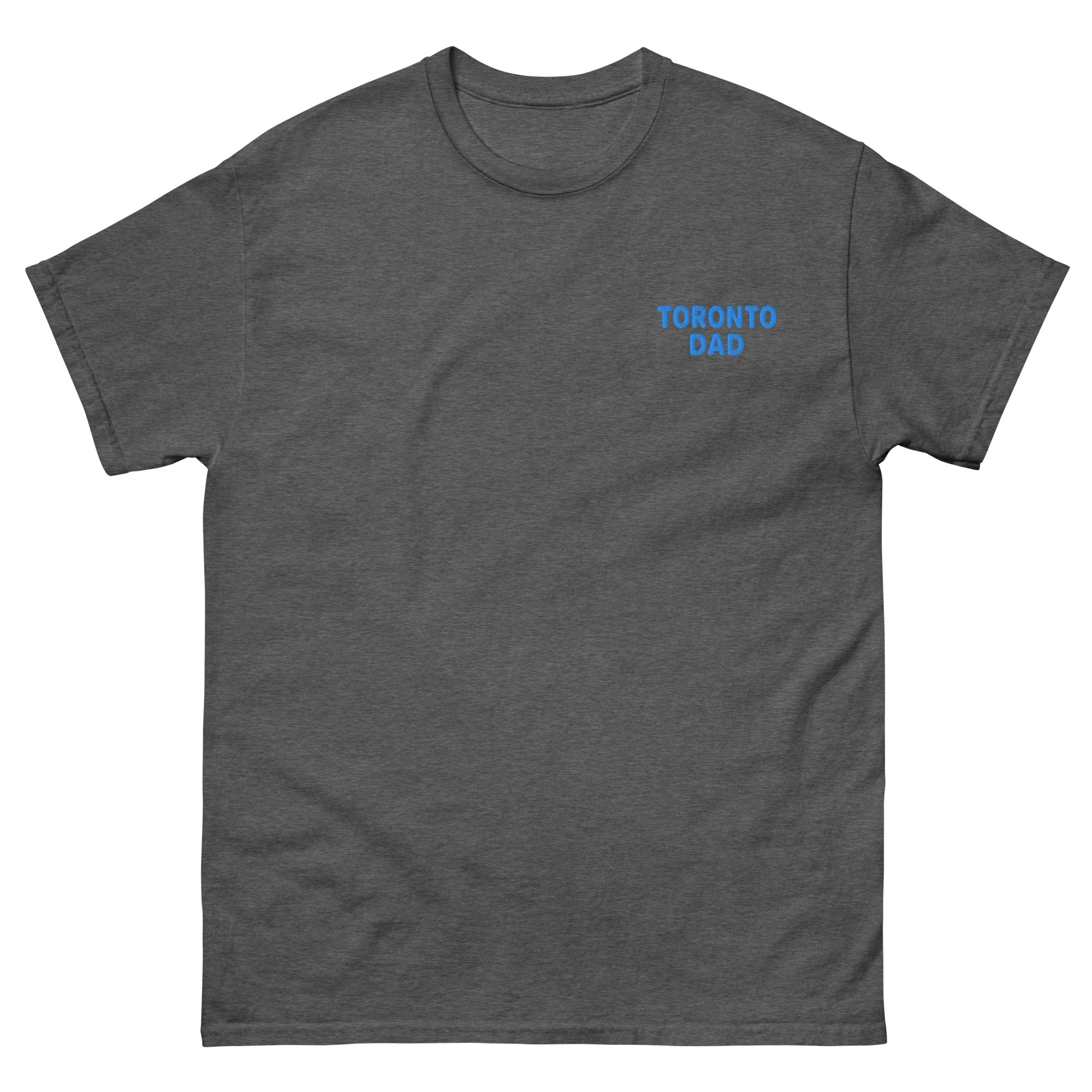 Toronto Dad Left Chest Blue Letters Tee