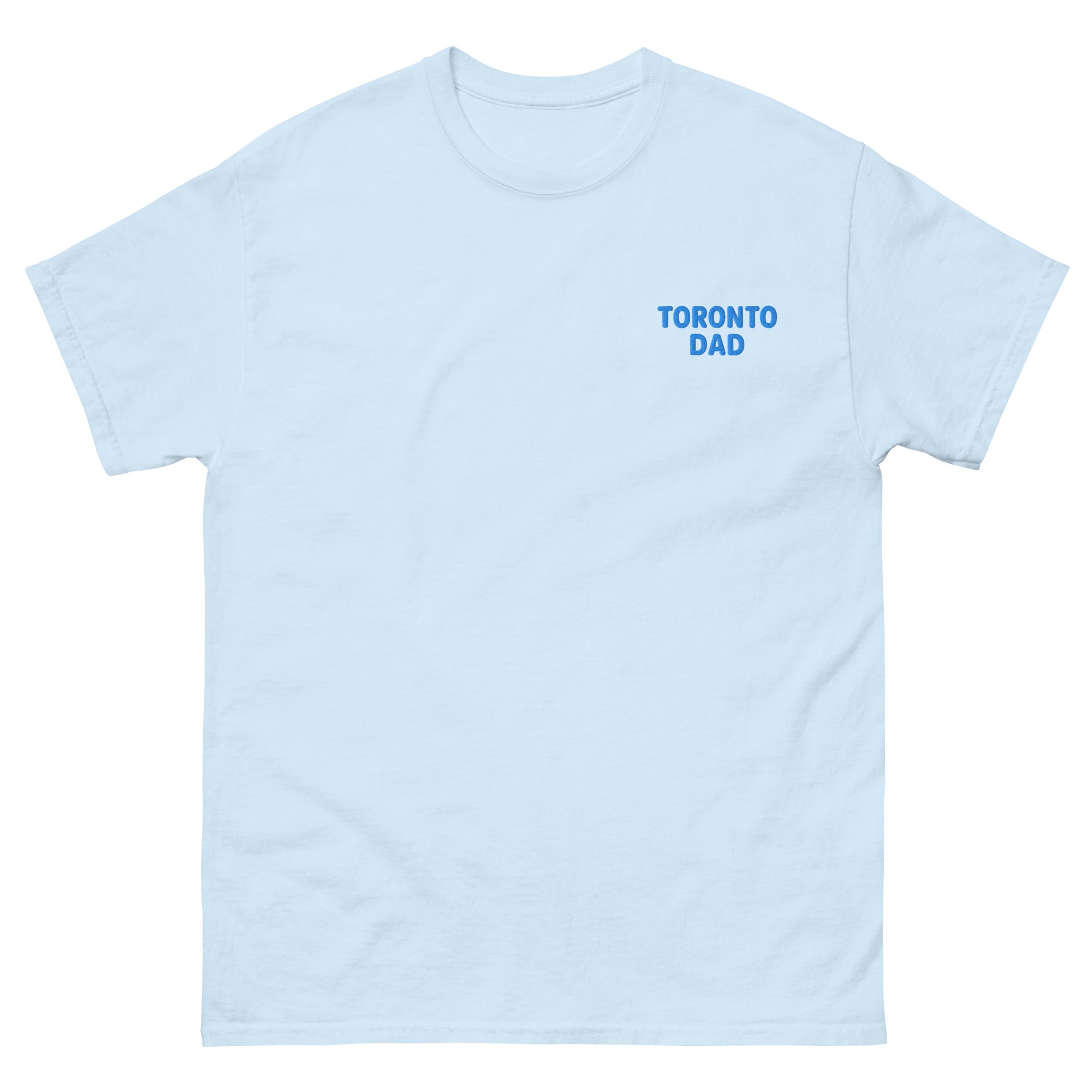 Toronto Dad Left Chest Blue Letters Tee